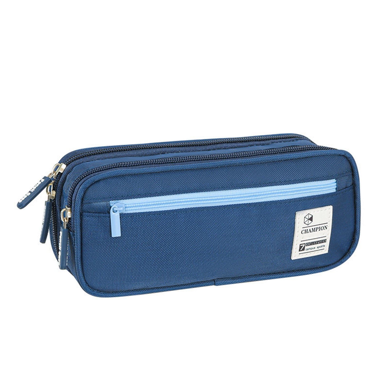 PALIFEUR Pencil Case Large Capacity Pencil Pouch, Multi-layer Aesthetic Pen Bag, Sturdy Multifunctional Pencil Bag, Pencil Box, Sky Blue Z-2-Navy - Image 2