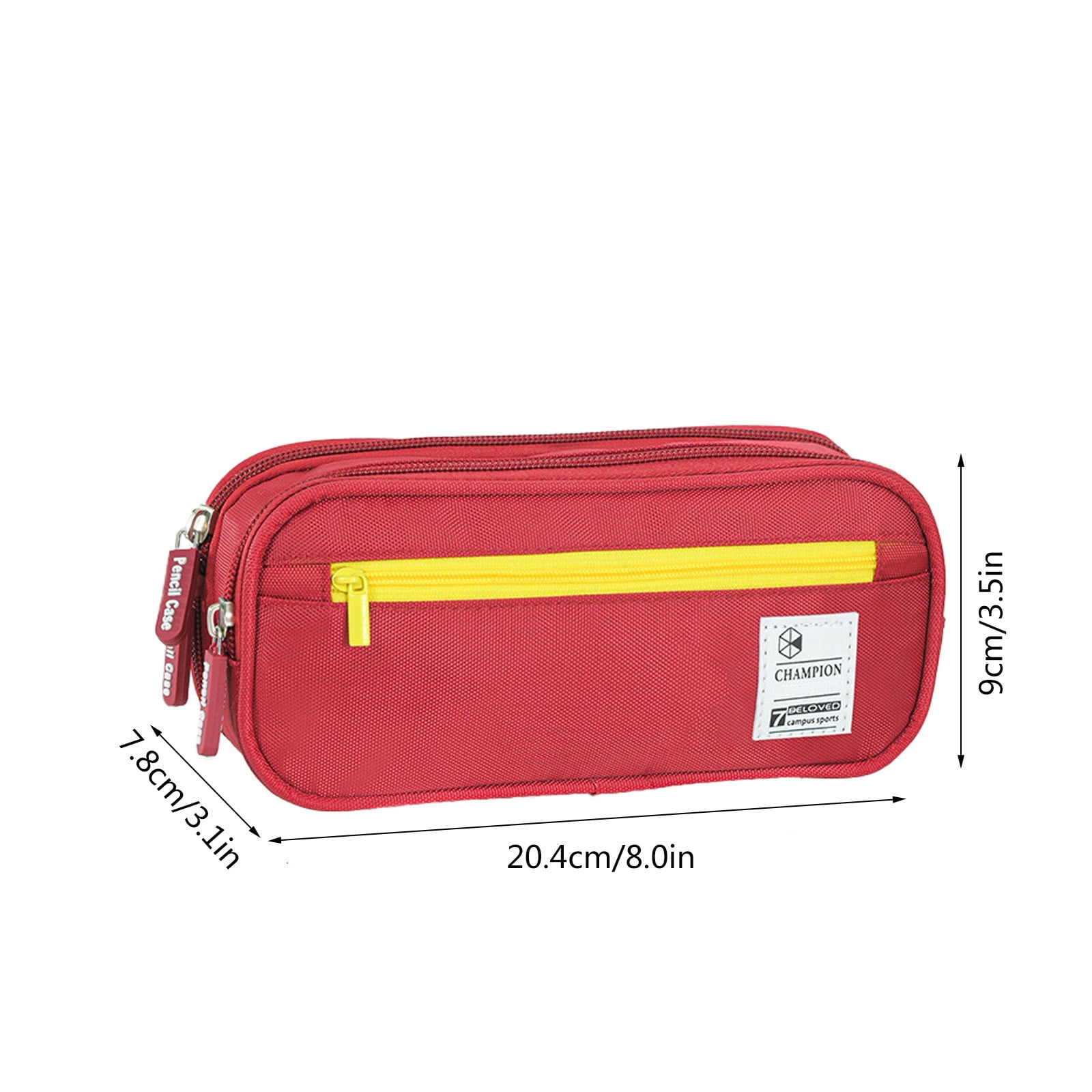 PALIFEUR Pencil Case Large Capacity Pencil Pouch, Multi-layer Aesthetic Pen Bag, Sturdy Multifunctional Pencil Bag, Pencil Box, Sky Blue Z-2-Red - Image 3