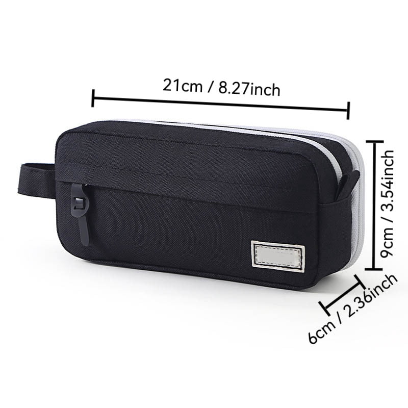 PALIFEUR Pencil Case Large Capacity Pencil Pouch, Multi-layer Aesthetic Pen Bag, Sturdy Multifunctional Pencil Bag, Pencil Box, Sky Blue Z-3-Black - Image 3