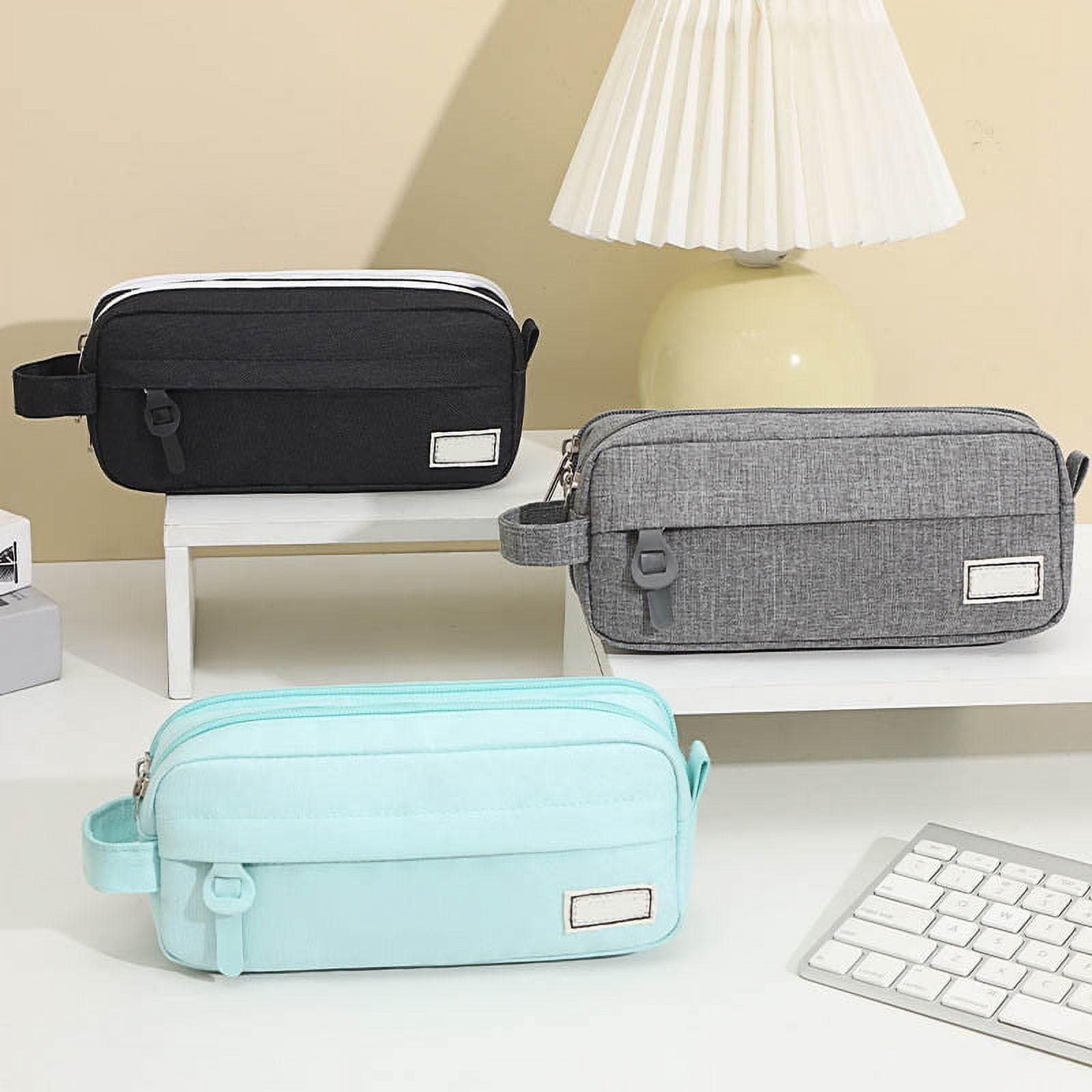 PALIFEUR Pencil Case Large Capacity Pencil Pouch, Multi-layer Aesthetic Pen Bag, Sturdy Multifunctional Pencil Bag, Pencil Box, Sky Blue Z-3-Blue - Image 4