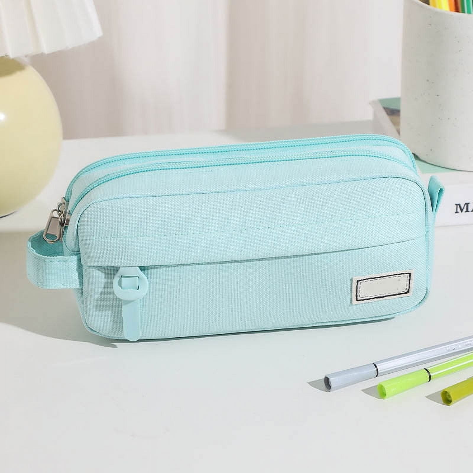 PALIFEUR Pencil Case Large Capacity Pencil Pouch, Multi-layer Aesthetic Pen Bag, Sturdy Multifunctional Pencil Bag, Pencil Box, Sky Blue Z-3-Blue - Image 5