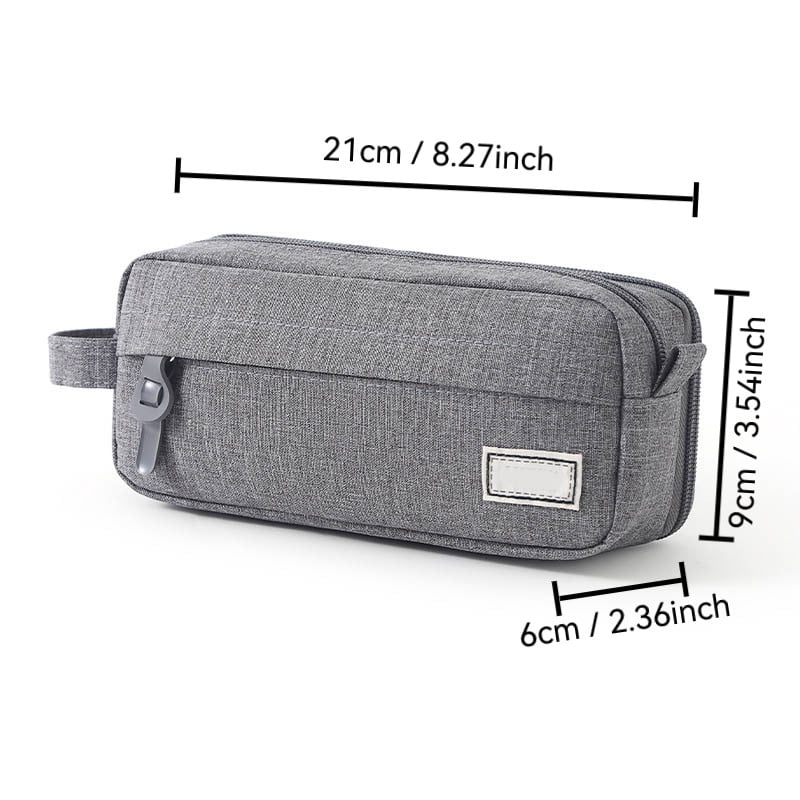 PALIFEUR Pencil Case Large Capacity Pencil Pouch, Multi-layer Aesthetic Pen Bag, Sturdy Multifunctional Pencil Bag, Pencil Box, Sky Blue Z-3-Gray - Image 3