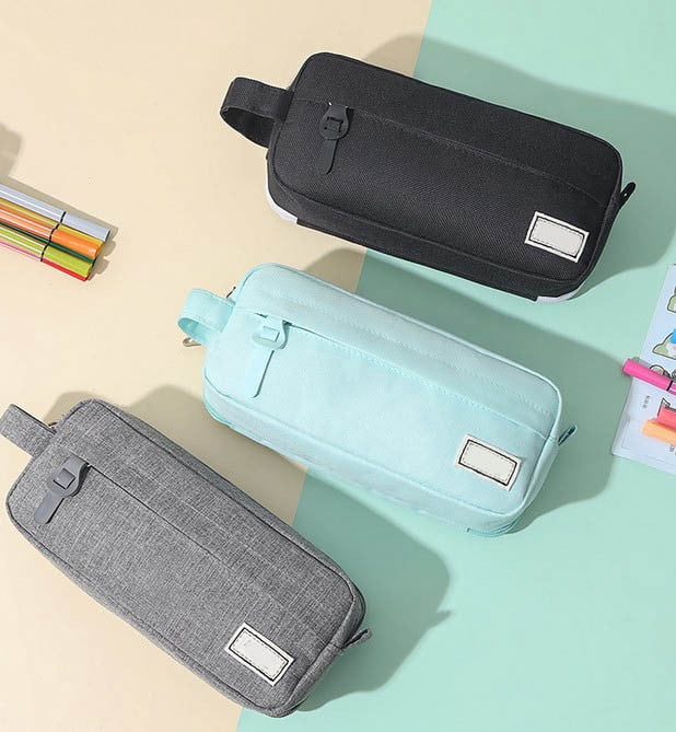 PALIFEUR Pencil Case Large Capacity Pencil Pouch, Multi-layer Aesthetic Pen Bag, Sturdy Multifunctional Pencil Bag, Pencil Box, Sky Blue Z-3-Gray - Image 6