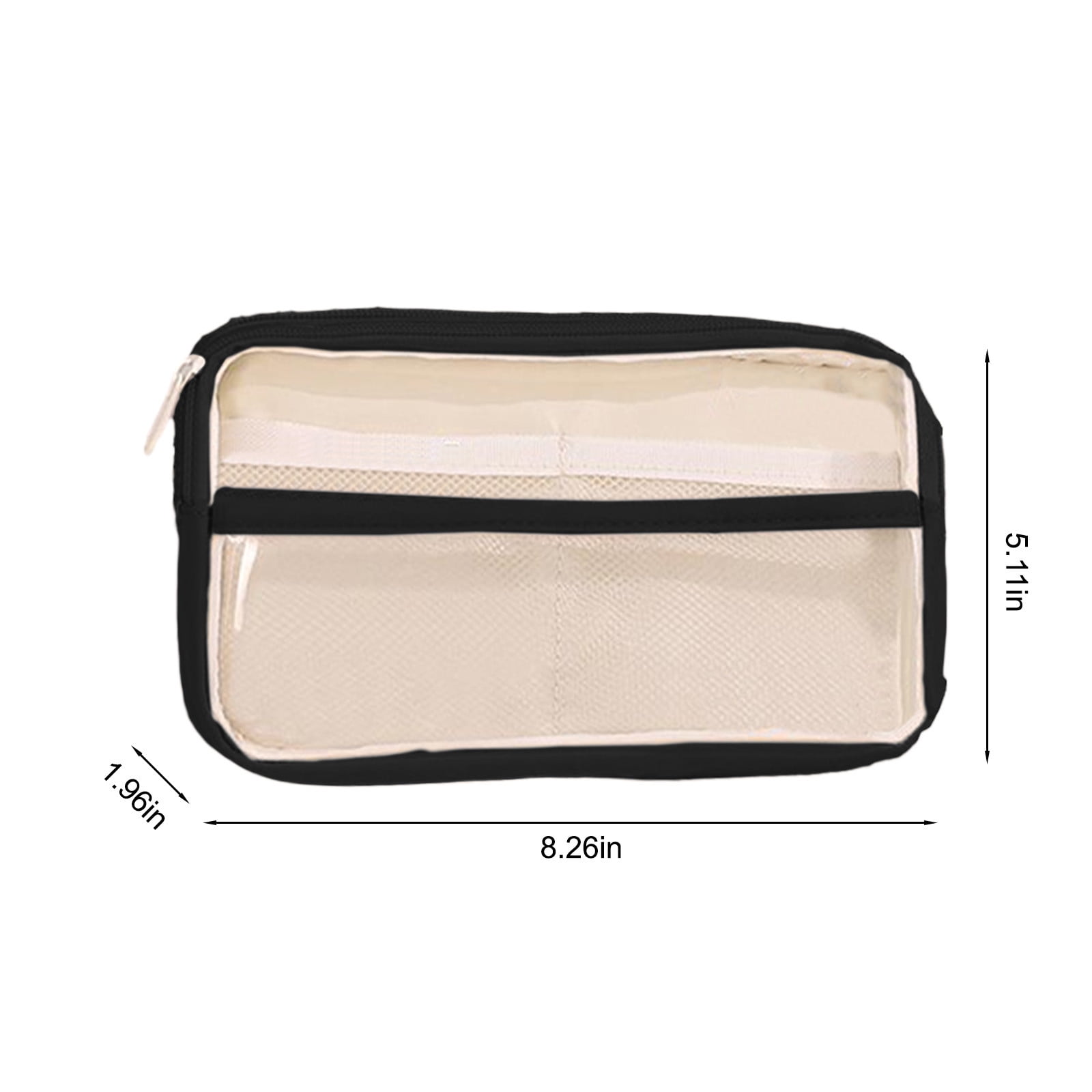 PALIFEUR Pencil Case Large Capacity Pencil Pouch, Multi-layer Aesthetic Pen Bag, Sturdy Multifunctional Pencil Bag, Pencil Box, Sky Blue Z-4-Black - Image 3