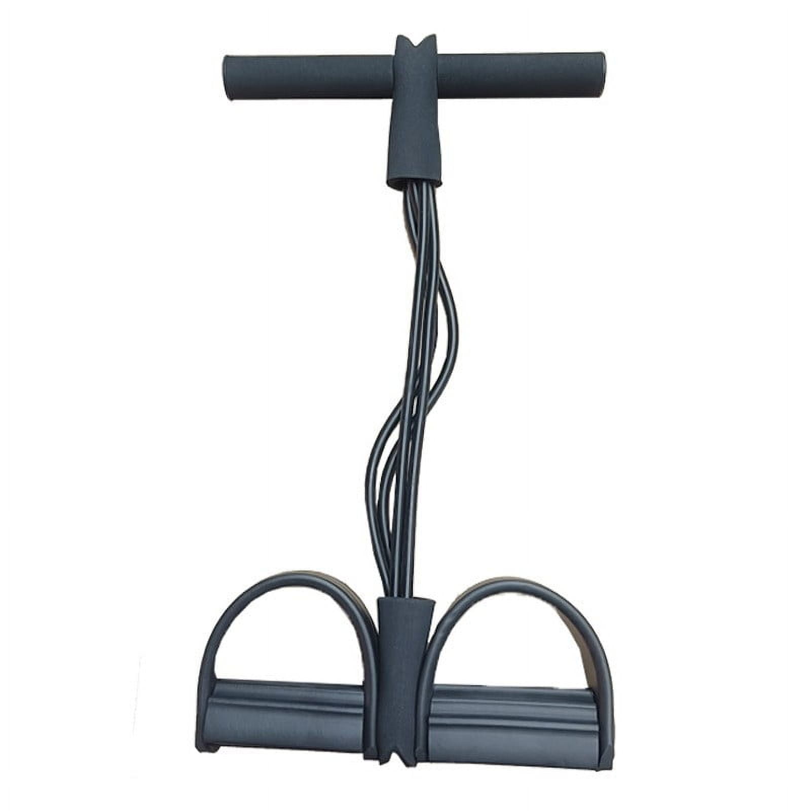 Tyidzon 4 Tube Pedal Ankle Puller, Yoga Pedal Resistance Elastic Pull Rope Fitness Sit-Up Exercise Equipment At Home Gym Arm Abs Leg Stretching Equipment Black - Image 1