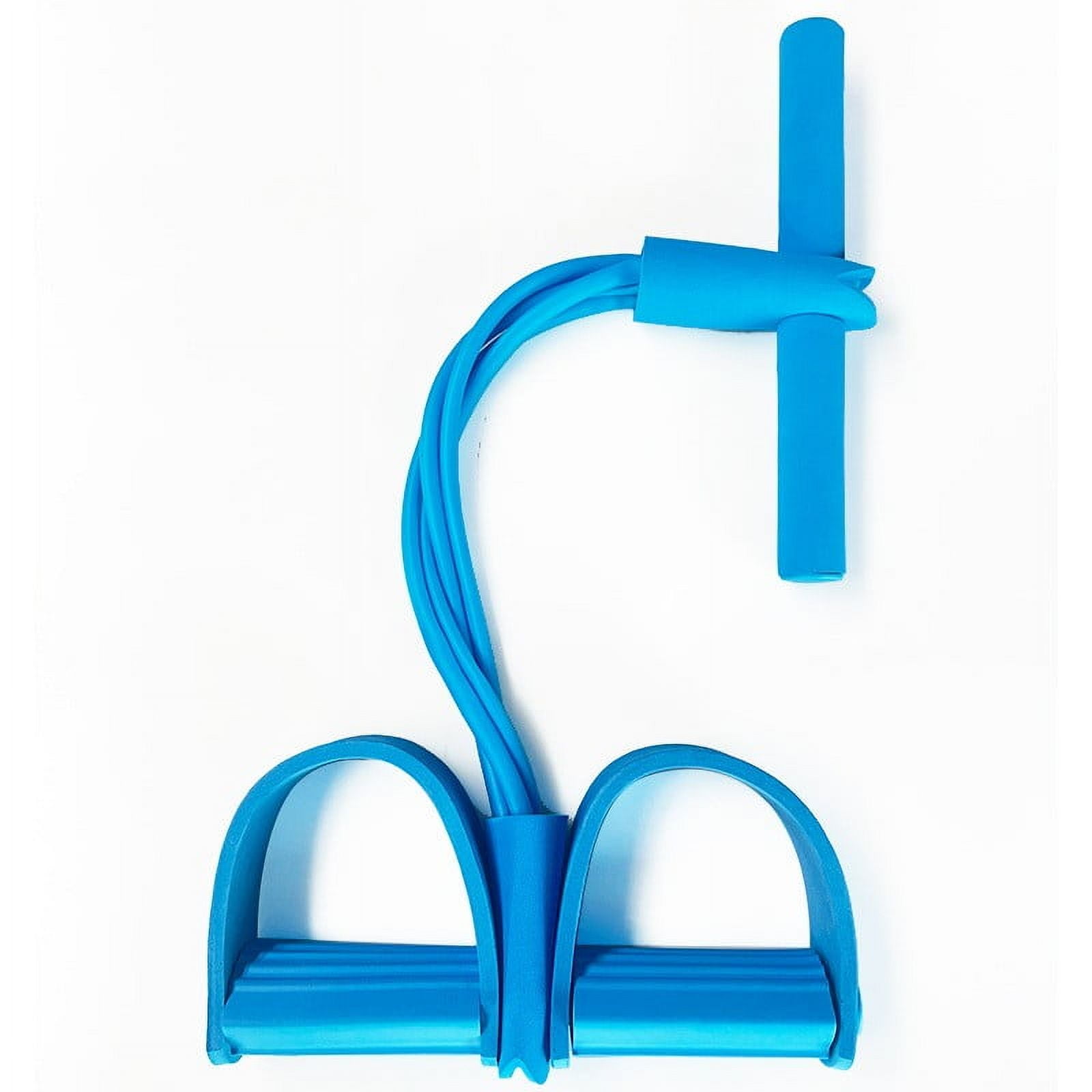 Tyidzon 4 Tube Pedal Ankle Puller, Yoga Pedal Resistance Elastic Pull Rope Fitness Sit-Up Exercise Equipment At Home Gym Arm Abs Leg Stretching Equipment Blue - Image 1