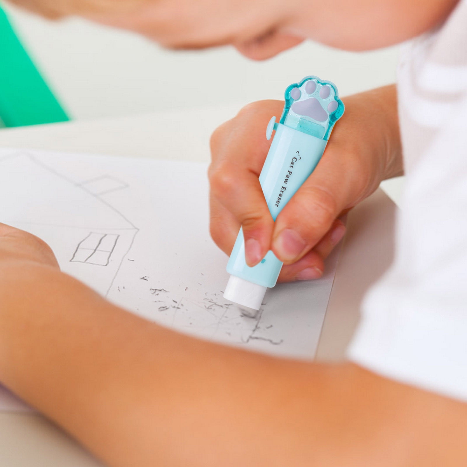Tyidzon Erasers for Pencils 2 Pack, Cute Pencil Erasers for Office, Erasers for Drawing Sketching Blue - Image 5