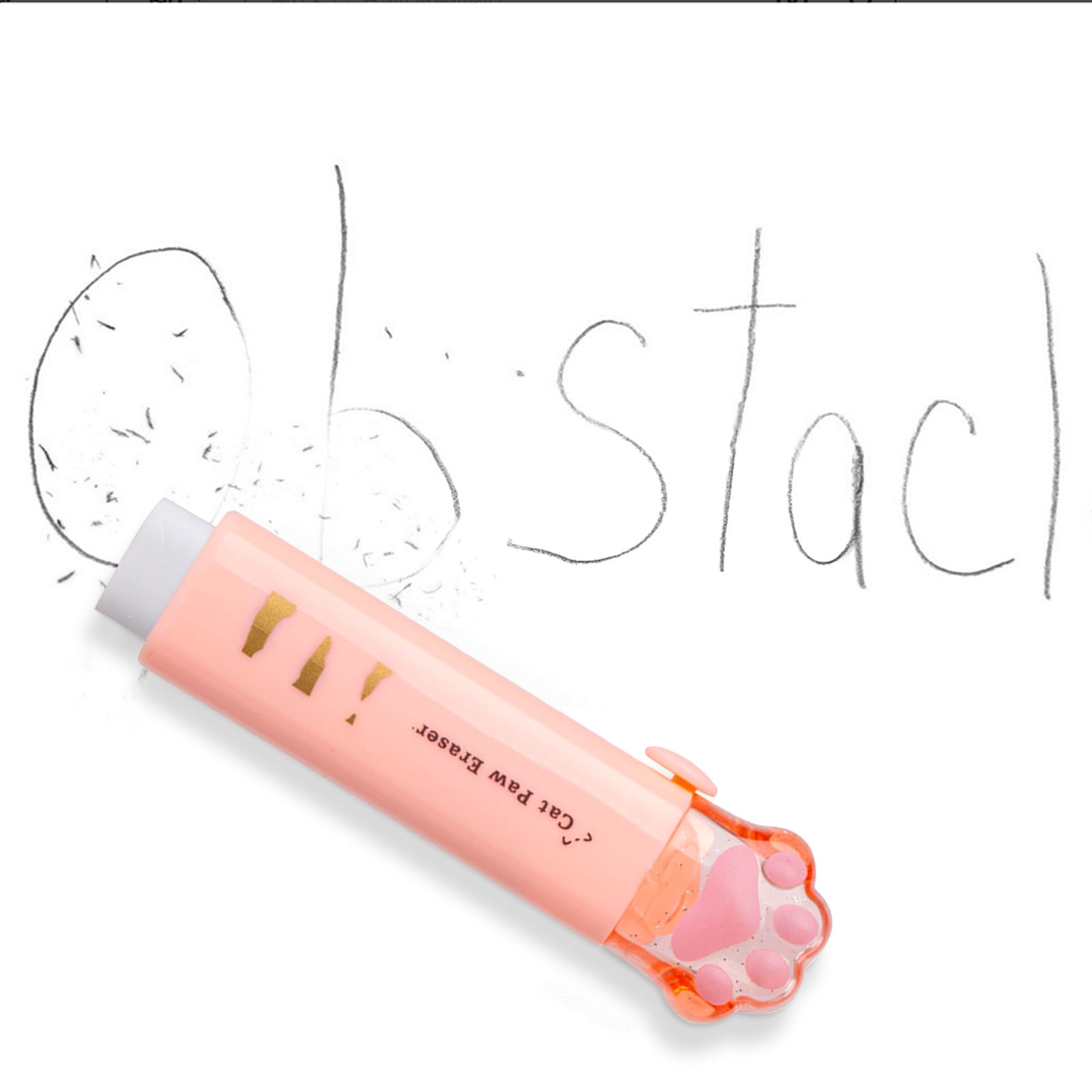 Tyidzon Erasers for Pencils 2 Pack, Cute Pencil Erasers for Office, Erasers for Drawing Sketching Orange - Image 3
