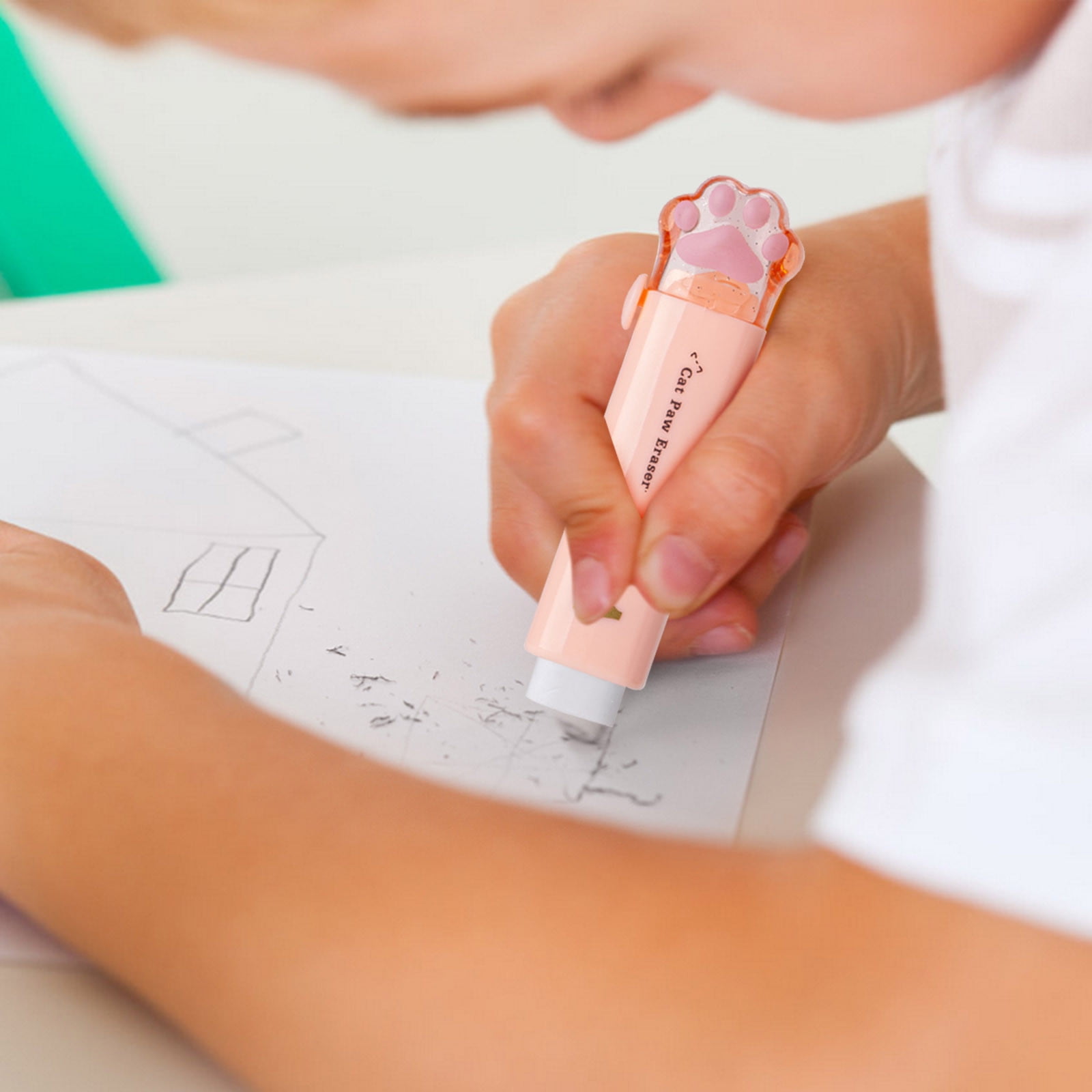 Tyidzon Erasers for Pencils 2 Pack, Cute Pencil Erasers for Office, Erasers for Drawing Sketching Orange - Image 5
