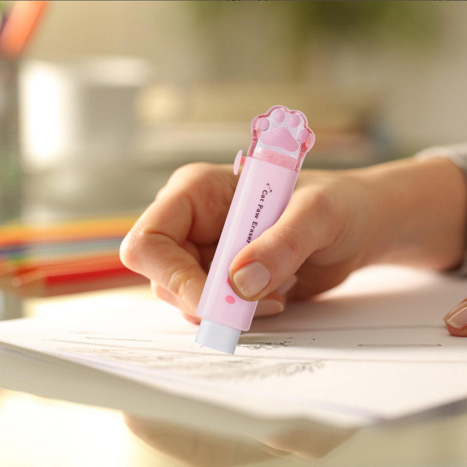 Tyidzon Erasers for Pencils 2 Pack, Cute Pencil Erasers for Office, Erasers for Drawing Sketching Pink - Image 4