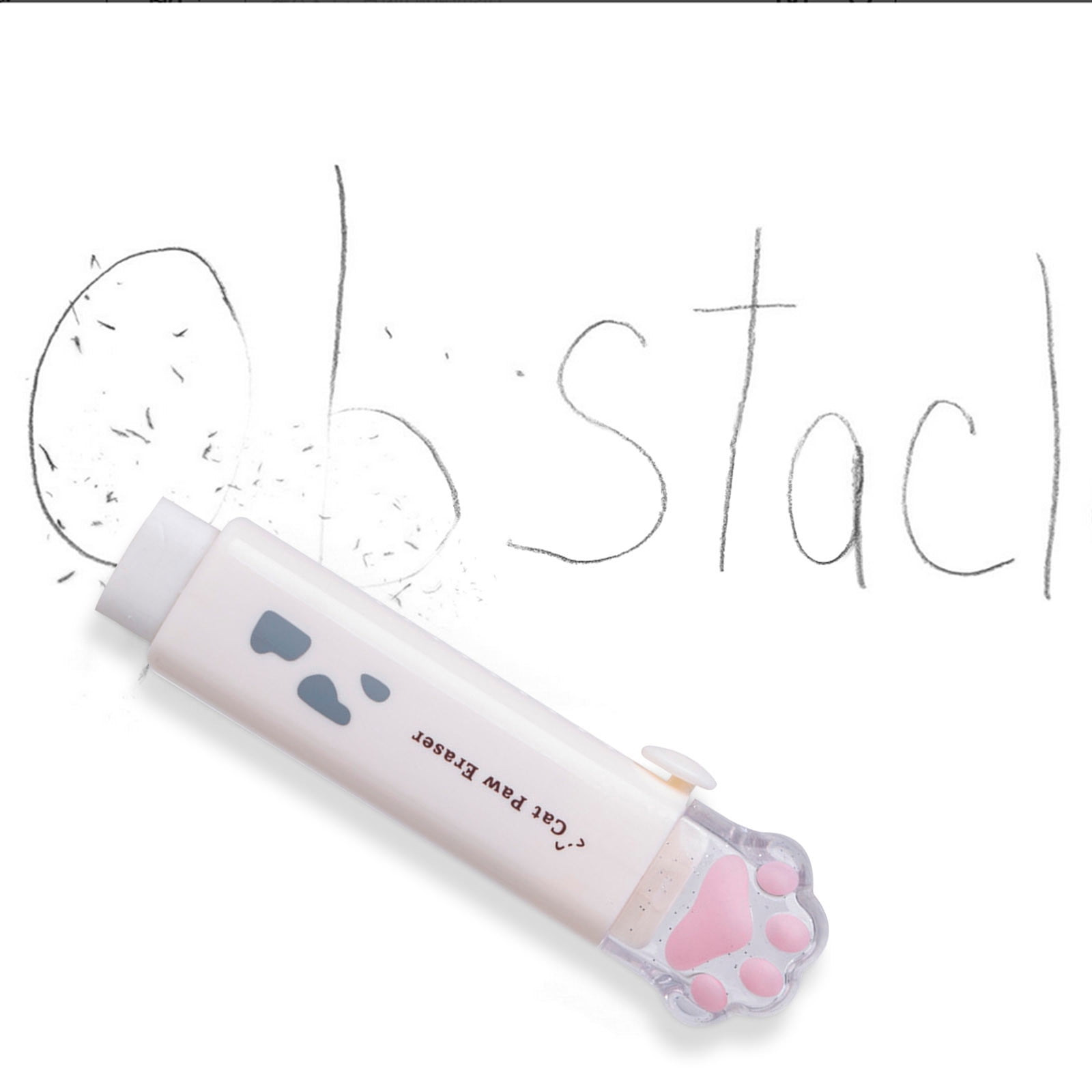Tyidzon Erasers for Pencils 2 Pack, Cute Pencil Erasers for Office, Erasers for Drawing Sketching White - Image 3