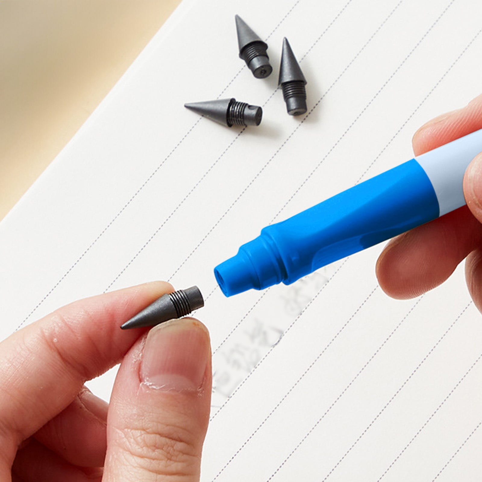 Tyidzon Forever Pencils for Writing, No Need Sharpened Pencil Cute Inkless Everlasting Pencil for Sketching, Replace Mechanical Pen for Sketch, Drawing and Writing Blue - Image 5