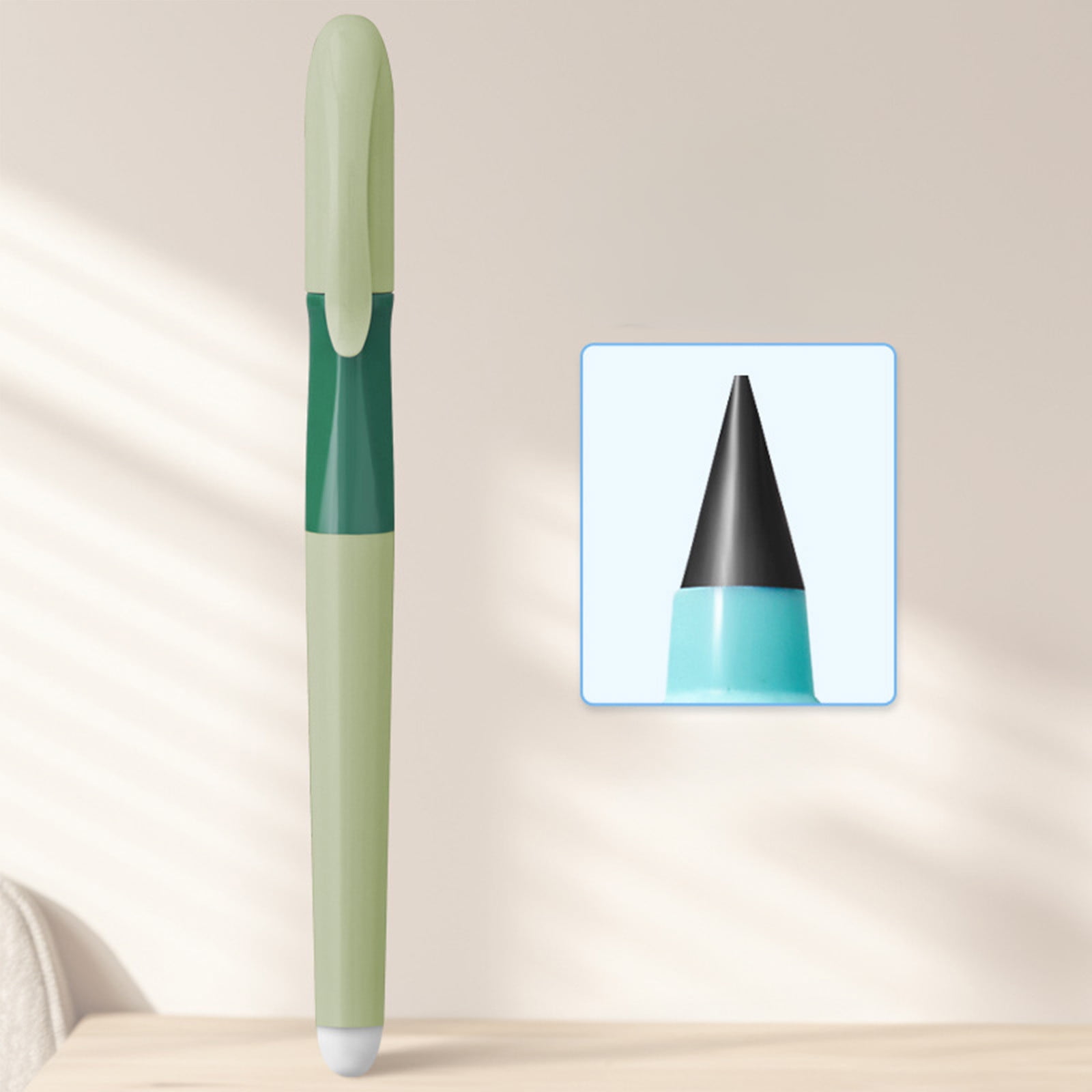 Tyidzon Forever Pencils for Writing, No Need Sharpened Pencil Cute Inkless Everlasting Pencil for Sketching, Replace Mechanical Pen for Sketch, Drawing and Writing Green - Image 2