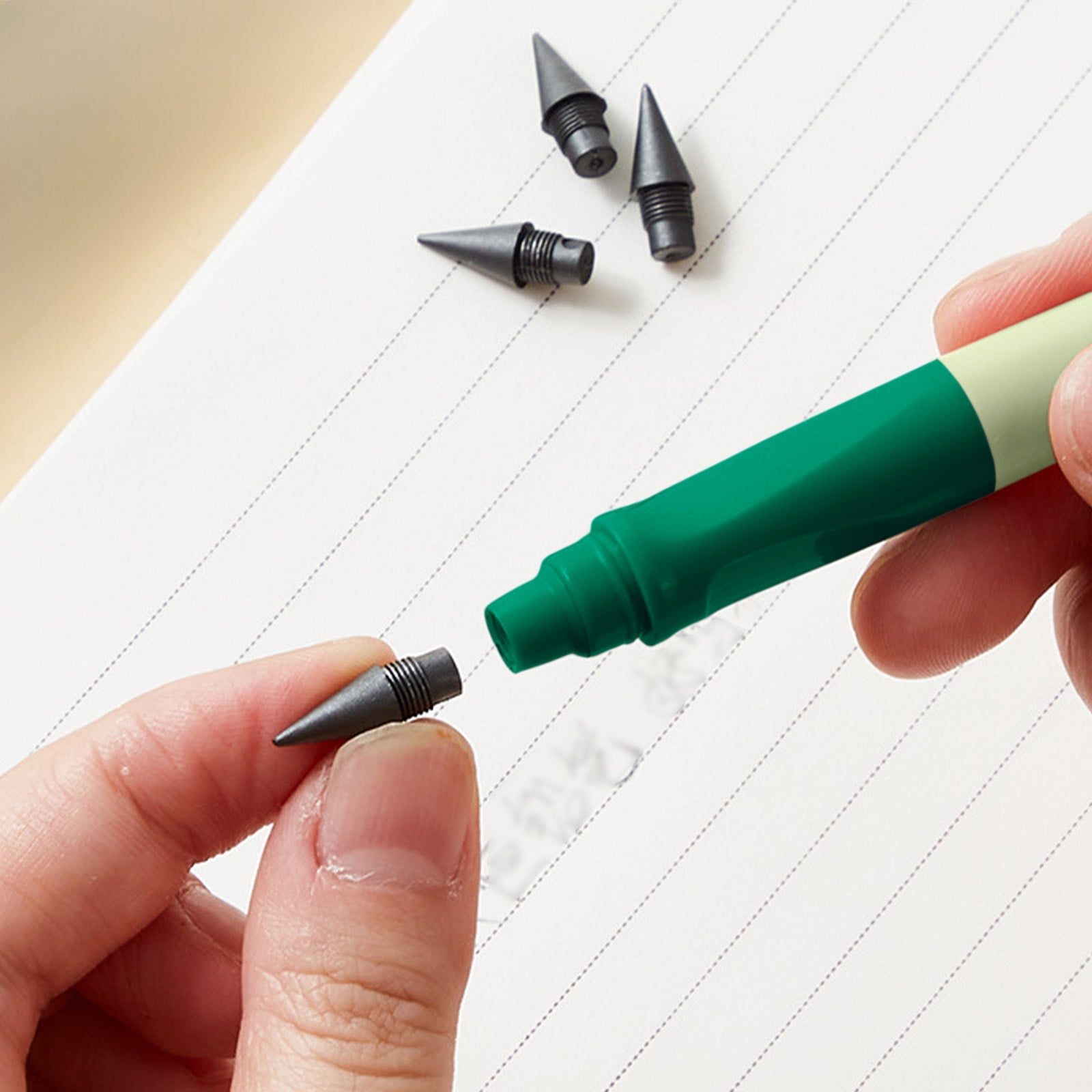 Tyidzon Forever Pencils for Writing, No Need Sharpened Pencil Cute Inkless Everlasting Pencil for Sketching, Replace Mechanical Pen for Sketch, Drawing and Writing Green - Image 5