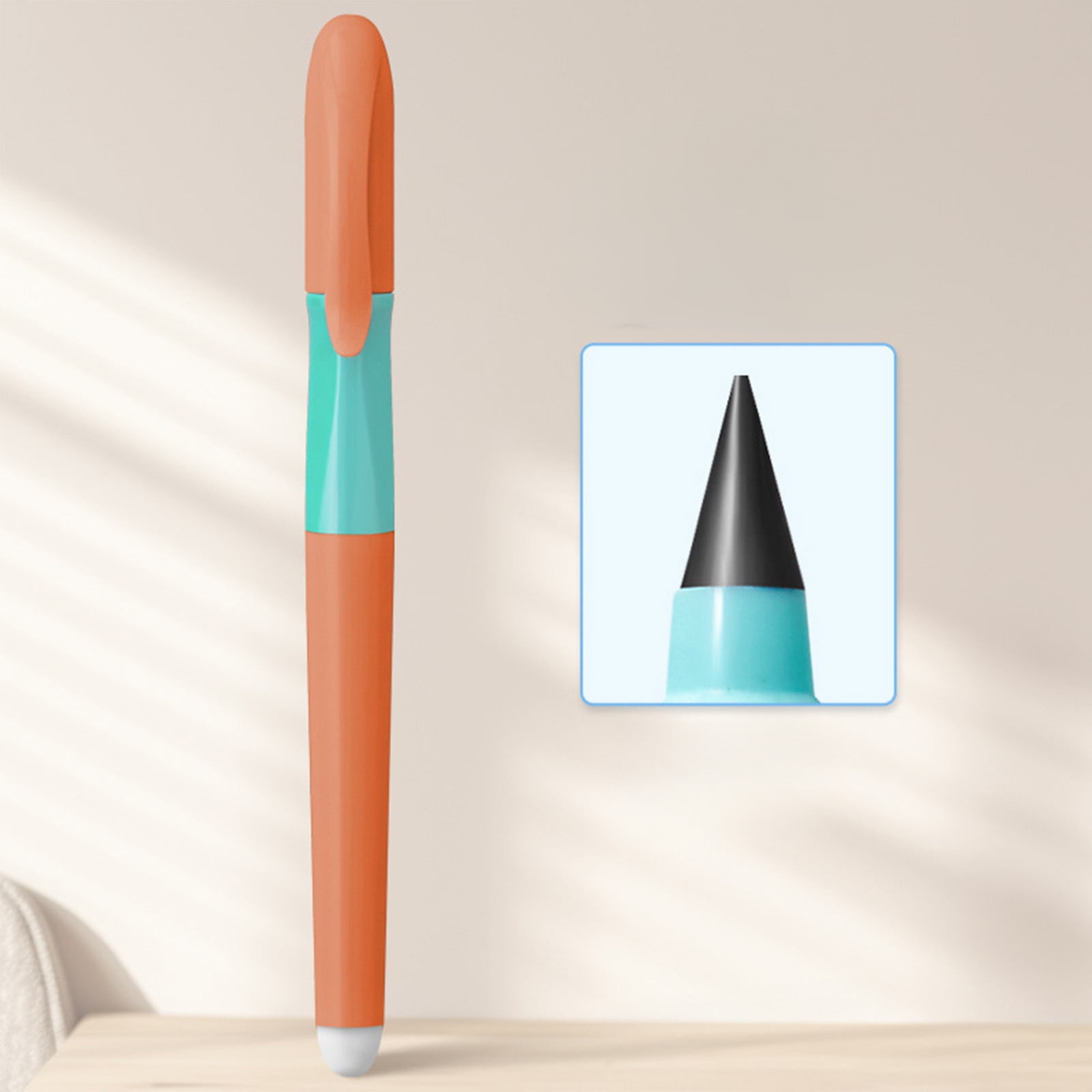 Tyidzon Forever Pencils for Writing, No Need Sharpened Pencil Cute Inkless Everlasting Pencil for Sketching, Replace Mechanical Pen for Sketch, Drawing and Writing Orange - Image 2
