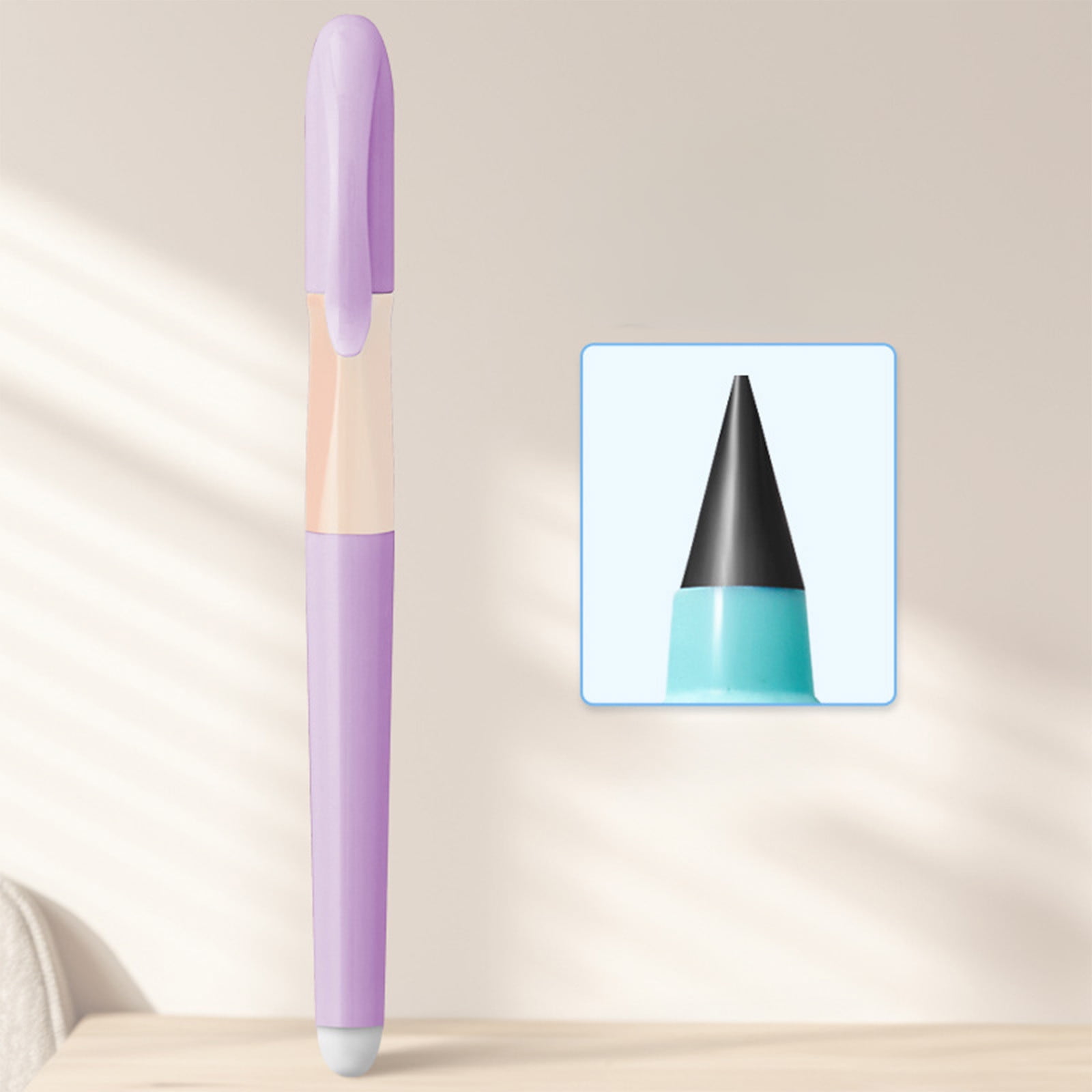 Tyidzon Forever Pencils for Writing, No Need Sharpened Pencil Cute Inkless Everlasting Pencil for Sketching, Replace Mechanical Pen for Sketch, Drawing and Writing Purple - Image 2