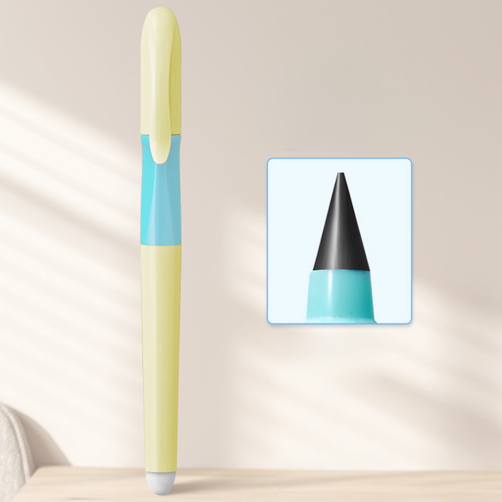 Tyidzon Forever Pencils for Writing, No Need Sharpened Pencil Cute Inkless Everlasting Pencil for Sketching, Replace Mechanical Pen for Sketch, Drawing and Writing Yellow - Image 2