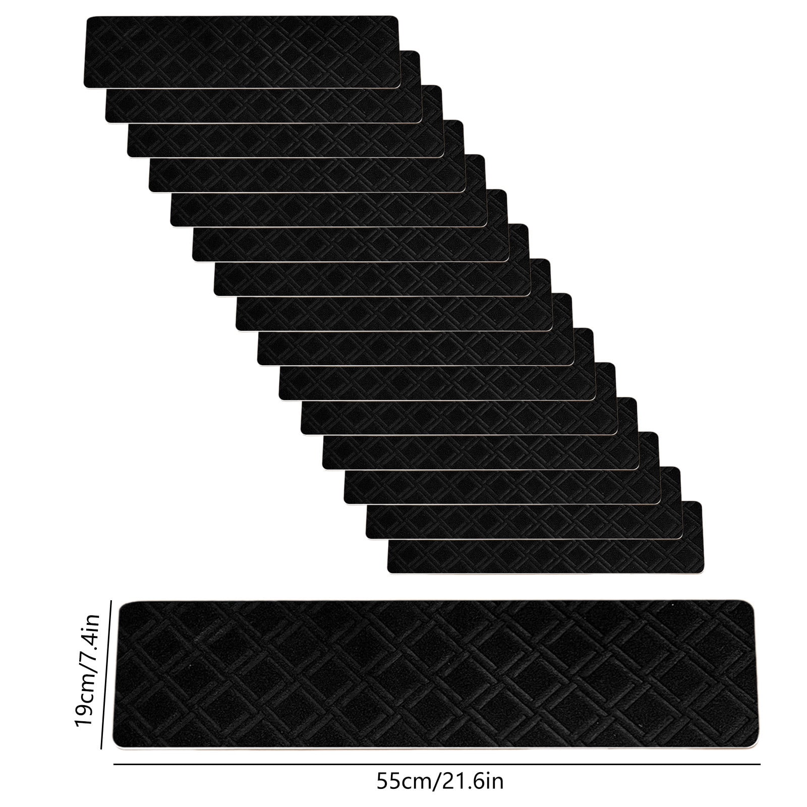PALIFEUR Stair Treads for Wooden Steps, Soft Stair Treads, 8 x 30 Inch Reusable Carpet Stair Treads, Washable Stair Runners for Wooden Steps Non Slip Stair Rugs #12_Gray - Image 3