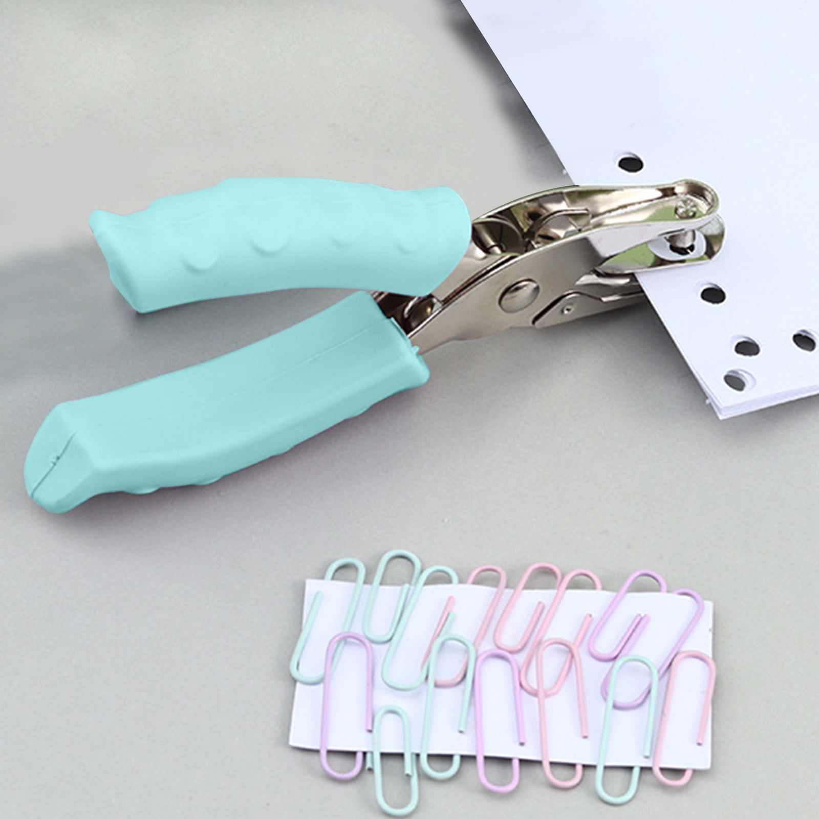 Tyidzon Single Hole Punch, Paper Punch Small Hole Paper Punch for Crafts, Scrapbooks, Handheld Hole Puncher for Paper Crafts in Home, Office, Classroom Green - Image 2