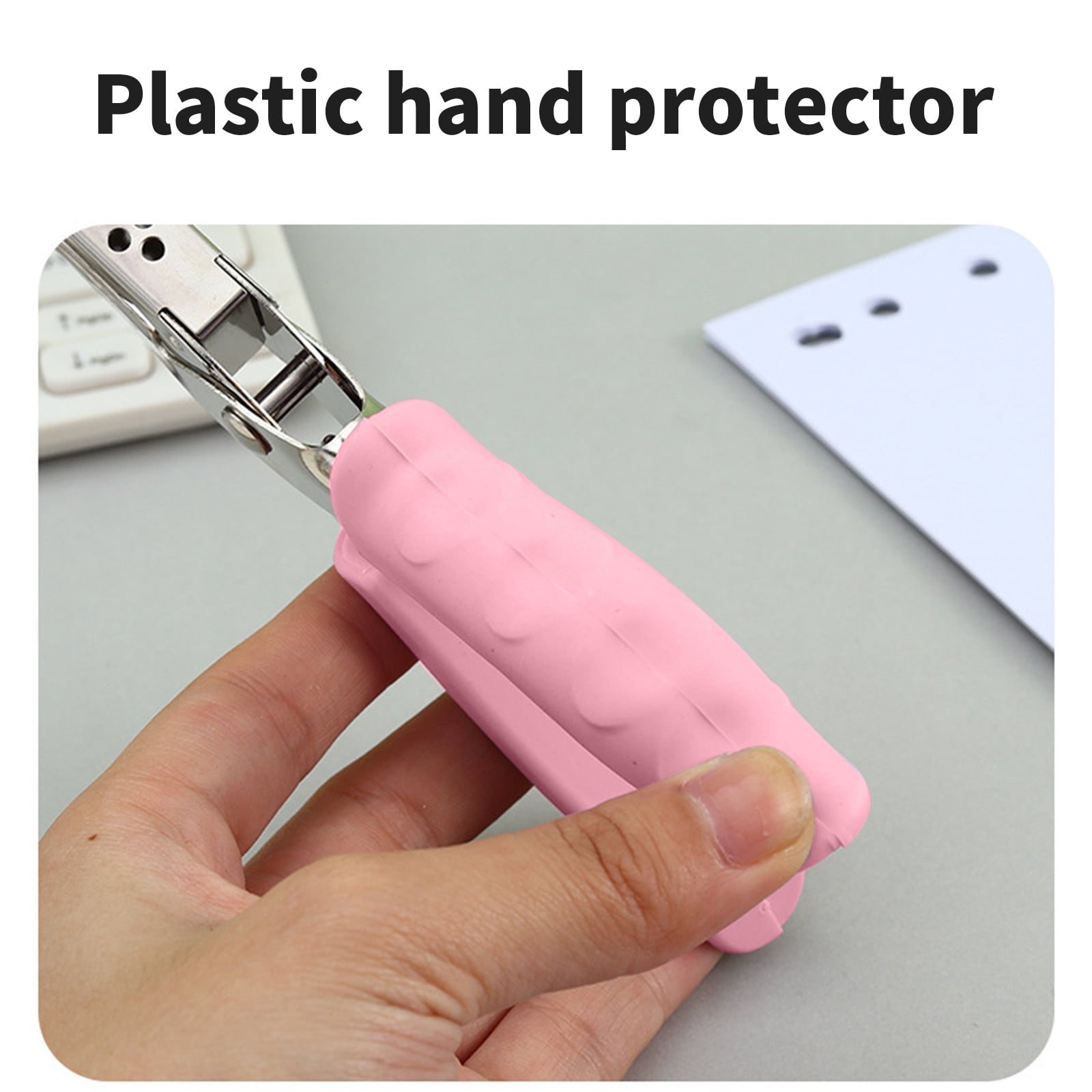 Tyidzon Single Hole Punch, Paper Punch Small Hole Paper Punch for Crafts, Scrapbooks, Handheld Hole Puncher for Paper Crafts in Home, Office, Classroom Pink - Image 4