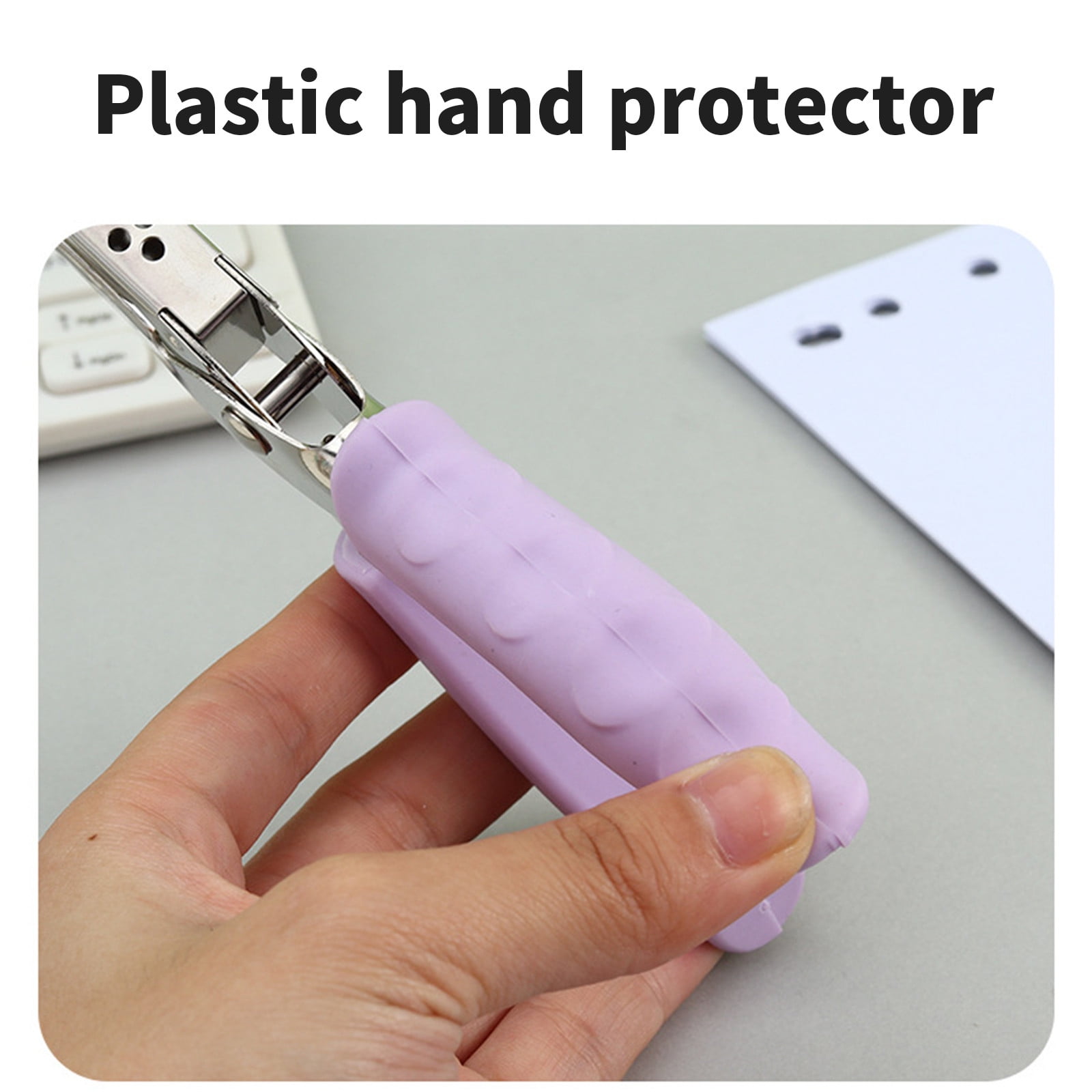 Tyidzon Single Hole Punch, Paper Punch Small Hole Paper Punch for Crafts, Scrapbooks, Handheld Hole Puncher for Paper Crafts in Home, Office, Classroom Purple - Image 4