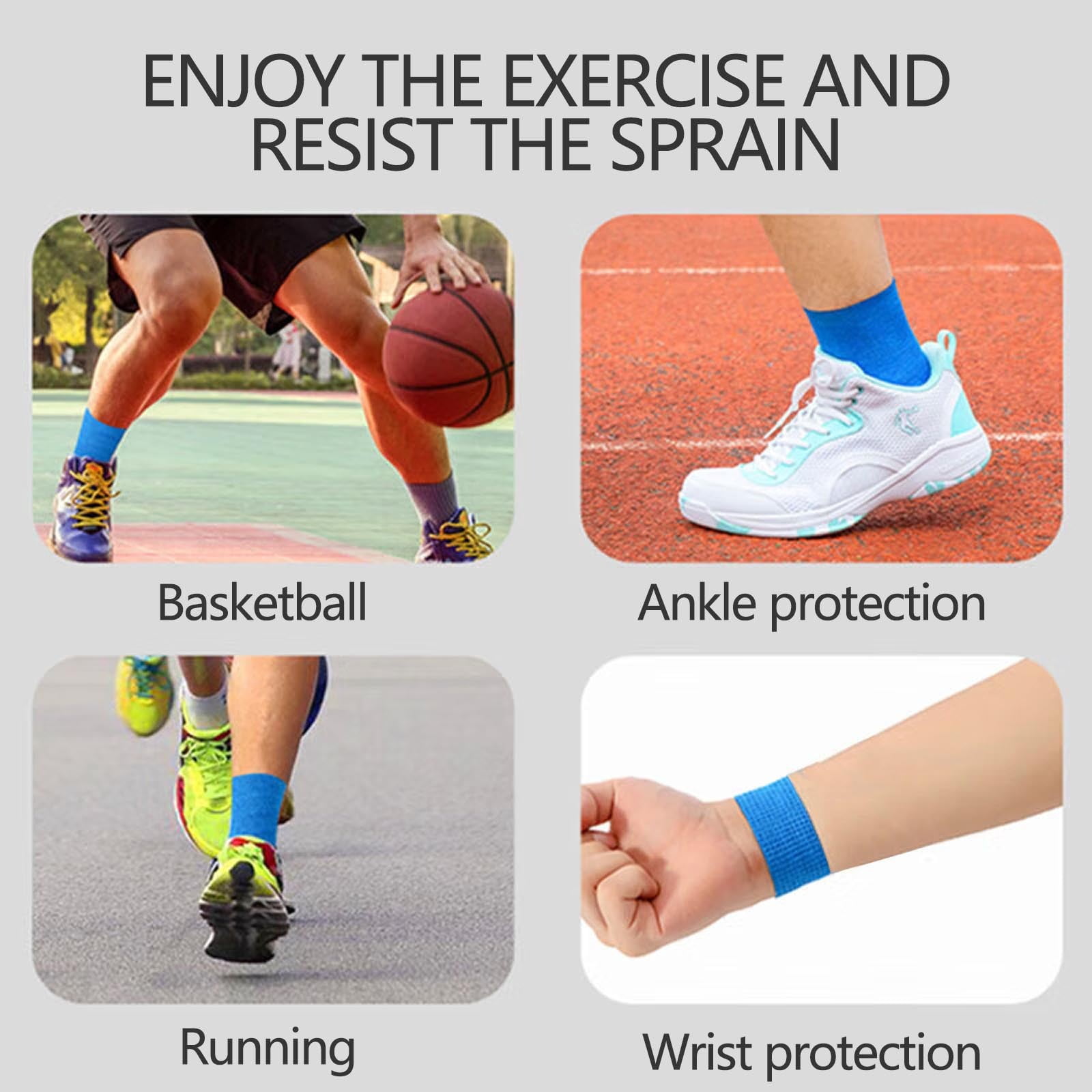 Tyidzon 3 Rolls Kinesiology Tape, 3 Colors 1 Inch x 14.8 Feet Athletic Tape, Elastic Muscle Tape, Sports Tape, Thumb, Finger, Wrist, Ankle, Knee Tape for Exercise and Daily Use Green - Image 7