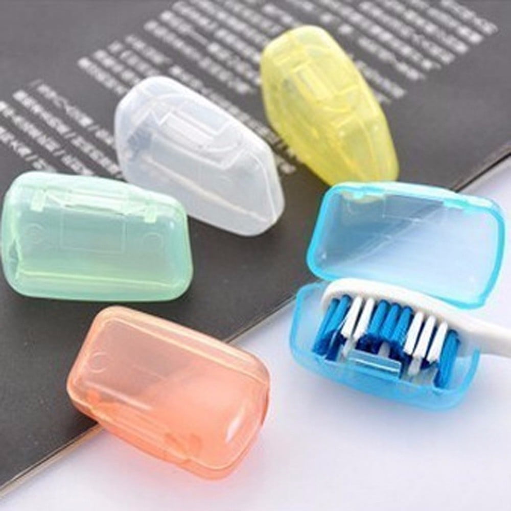 Tyidzon 5 Pack Travel Toothbrush Covers, Toothbrush Cover Cap, Portable Toothbrush Covers for Travel Home, Bathroom, Gym, Camping 随机 - Image 1