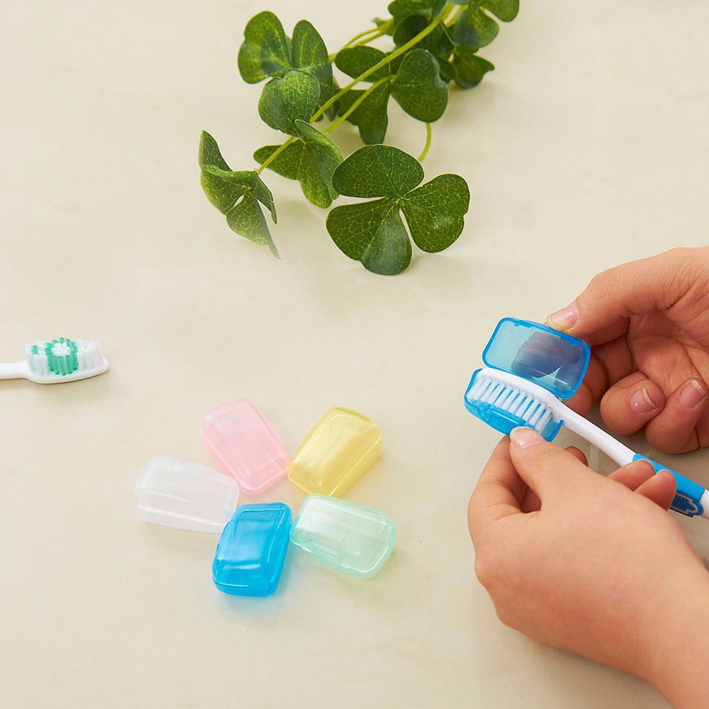 Tyidzon 5 Pack Travel Toothbrush Covers, Toothbrush Cover Cap, Portable Toothbrush Covers for Travel Home, Bathroom, Gym, Camping 随机 - Image 6