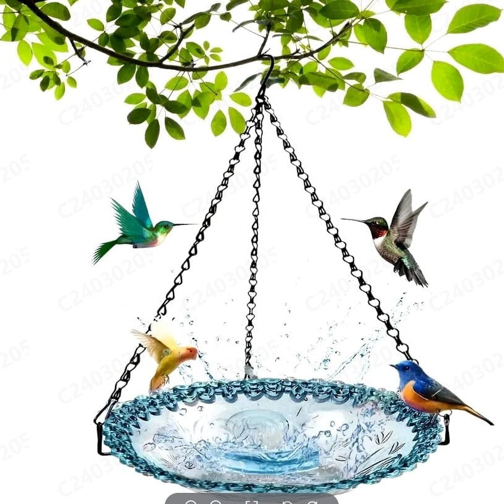 PALIFEUR Bird Feeders for Outdoors Hanging Bird Feeder Wild Birds Feeder, Birdfeeders Outside Hanging, Wild Small Large Bowl Feeders for Garden (Diameter 15.7