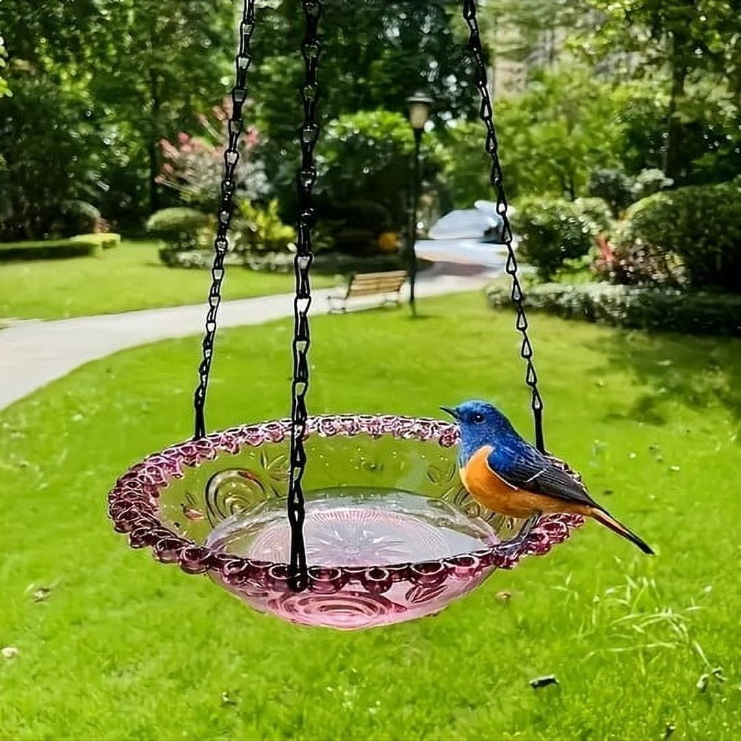 PALIFEUR Bird Feeders for Outdoors Hanging Bird Feeder Wild Birds Feeder, Birdfeeders Outside Hanging, Wild Small Large Bowl Feeders for Garden (Diameter 15.7