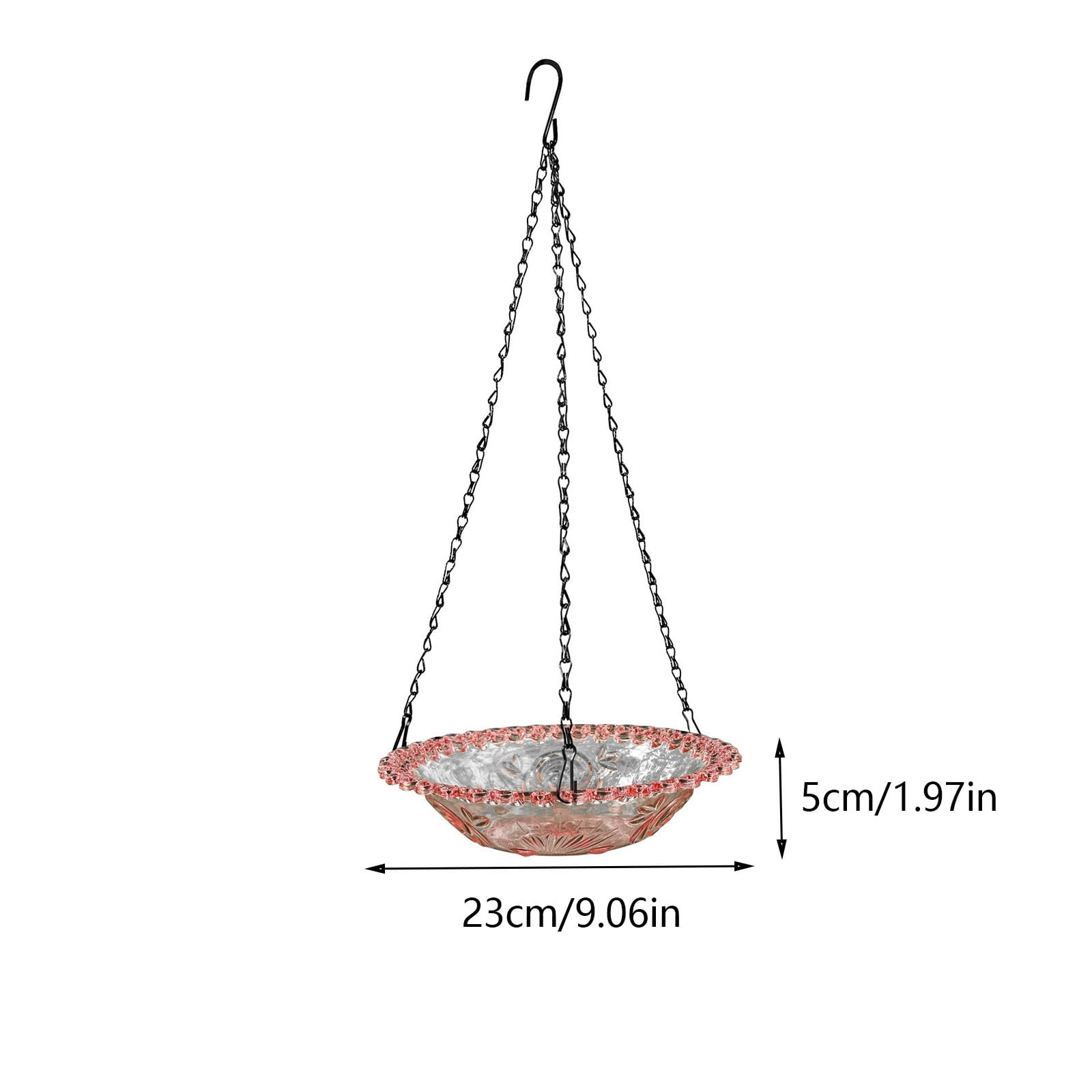 PALIFEUR Bird Feeders for Outdoors Hanging Bird Feeder Wild Birds Feeder, Birdfeeders Outside Hanging, Wild Small Large Bowl Feeders for Garden (Diameter 15.7