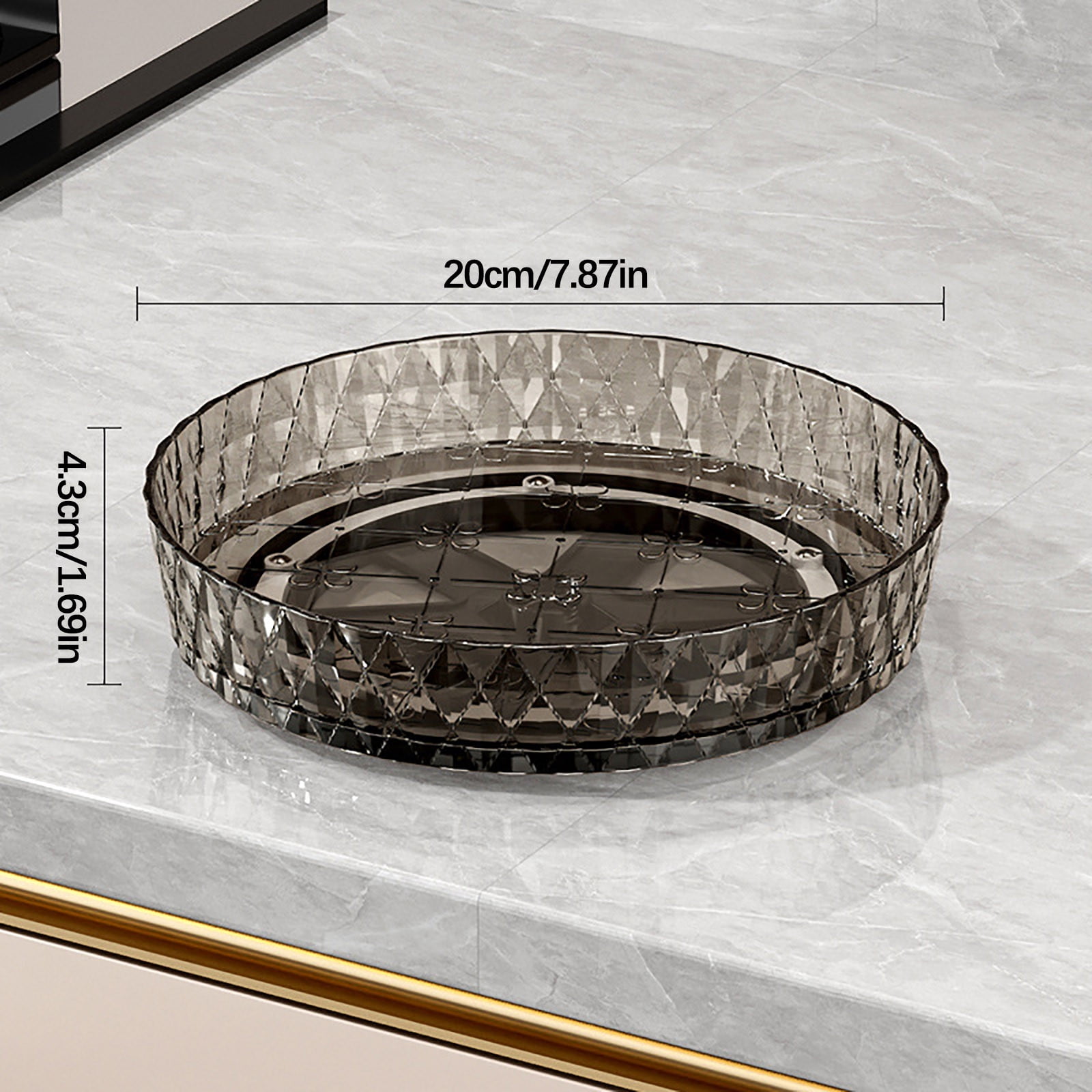 Xuniizn Multipurpose Lazy Susan Organizer - 360 Rotating Spice Rack Turntable for Kitchen Cabinet Storage & Table Top Display Gray - Image 2