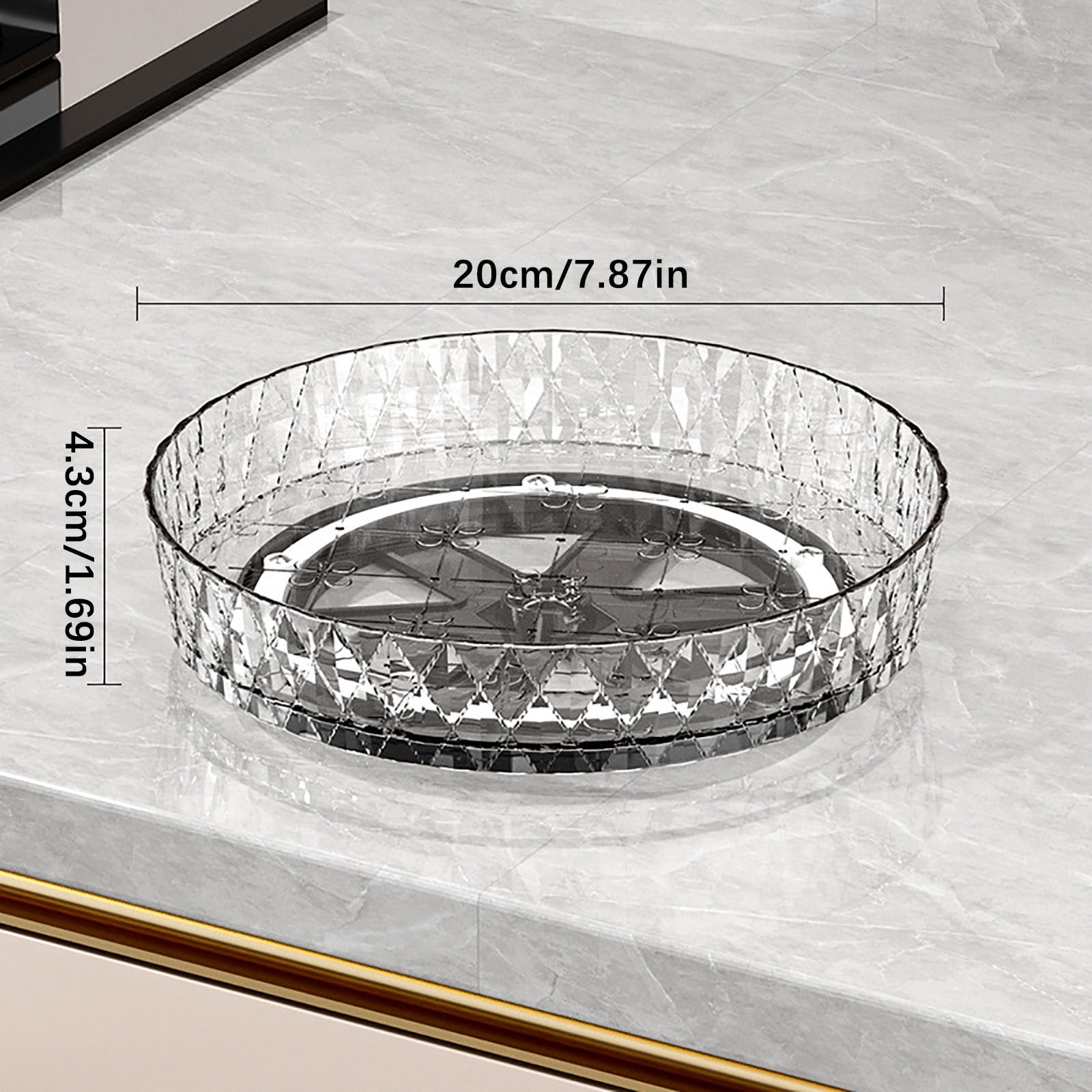 Xuniizn Multipurpose Lazy Susan Organizer - 360 Rotating Spice Rack Turntable for Kitchen Cabinet Storage & Table Top Display White - Image 2
