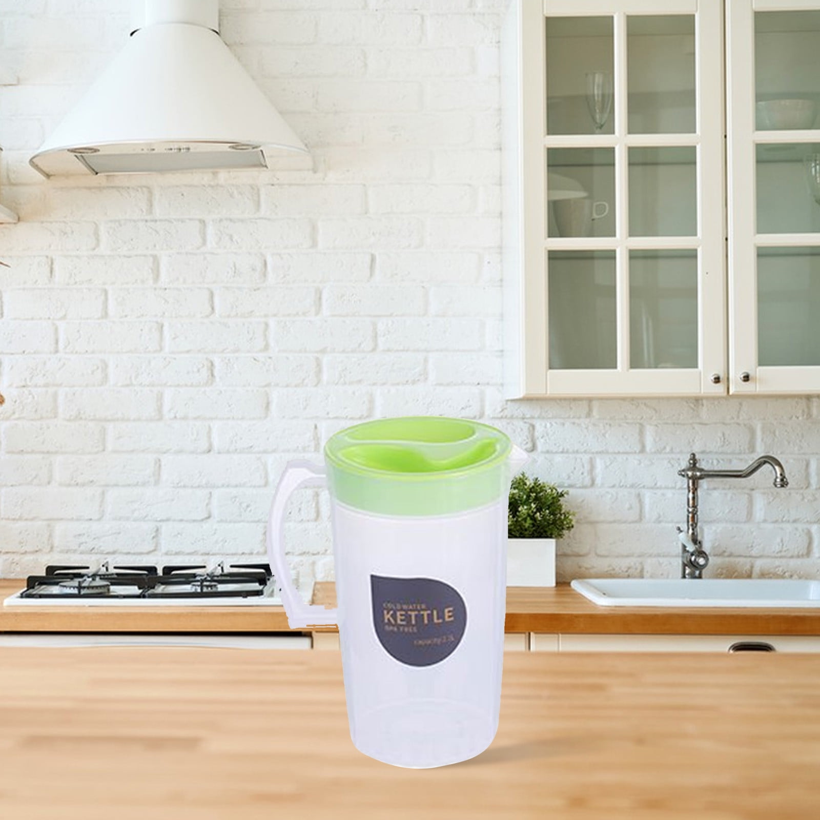 PALIFEUR Water Pitcher with Lid, 2.2 L Plastic Pitcher for Tea & Juice Water, Hot/Cold Water Jug, Tea Pitcher, Juice Pitcher for Kitchen Living Room, 8.74