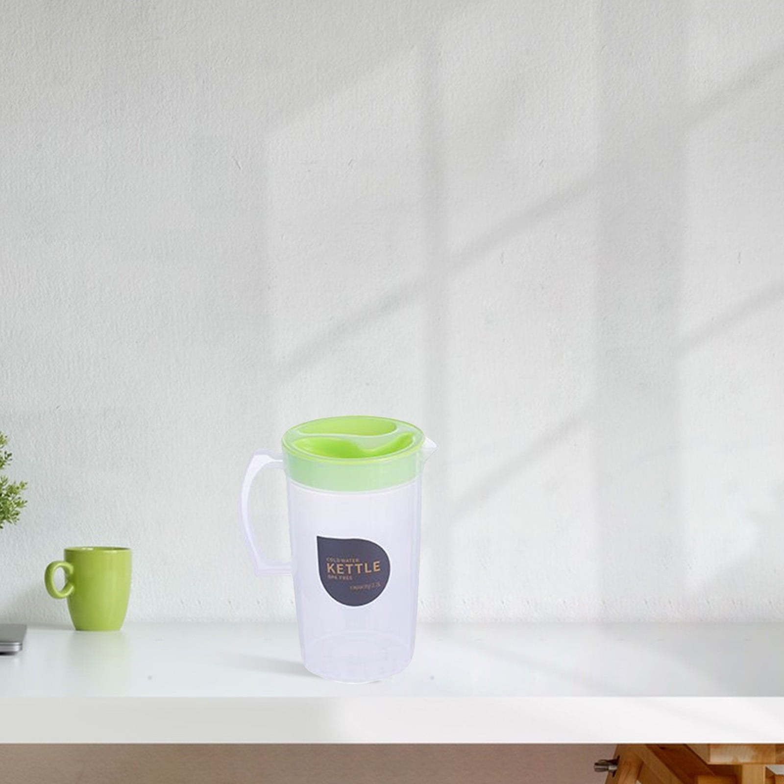 PALIFEUR Water Pitcher with Lid, 2.2 L Plastic Pitcher for Tea & Juice Water, Hot/Cold Water Jug, Tea Pitcher, Juice Pitcher for Kitchen Living Room, 8.74