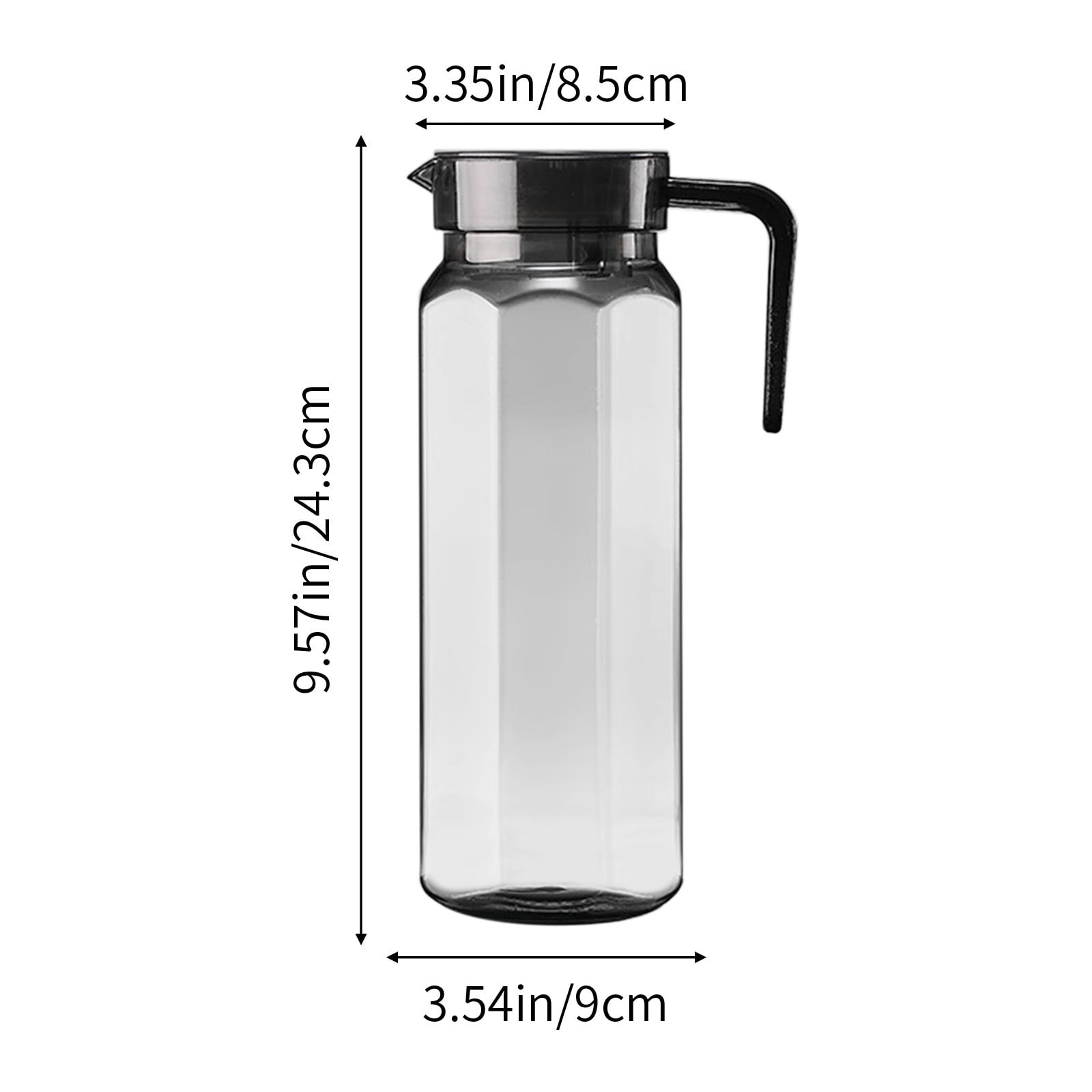 PALIFEUR Water Pitcher with Lid, 2 L Plastic Pitcher for Tea & Juice Water, Hot/Cold Water Jug, Tea Pitcher, Juice Pitcher, 13.5 x 7.2 x 4.7 Inch Z-2-Gray - Image 3