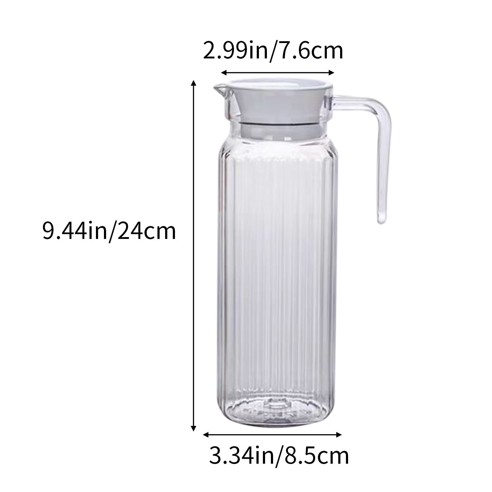 PALIFEUR Water Pitcher with Lid, 2 L Plastic Pitcher for Tea & Juice Water, Hot/Cold Water Jug, Tea Pitcher, Juice Pitcher, 13.5 x 7.2 x 4.7 Inch Z-3-Clear - Image 3