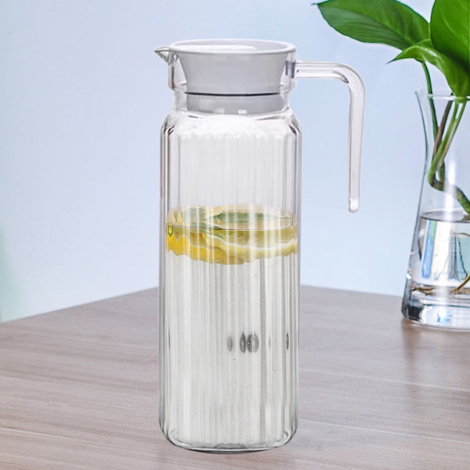 PALIFEUR Water Pitcher with Lid, 2 L Plastic Pitcher for Tea & Juice Water, Hot/Cold Water Jug, Tea Pitcher, Juice Pitcher, 13.5 x 7.2 x 4.7 Inch Z-3-Clear - Image 6