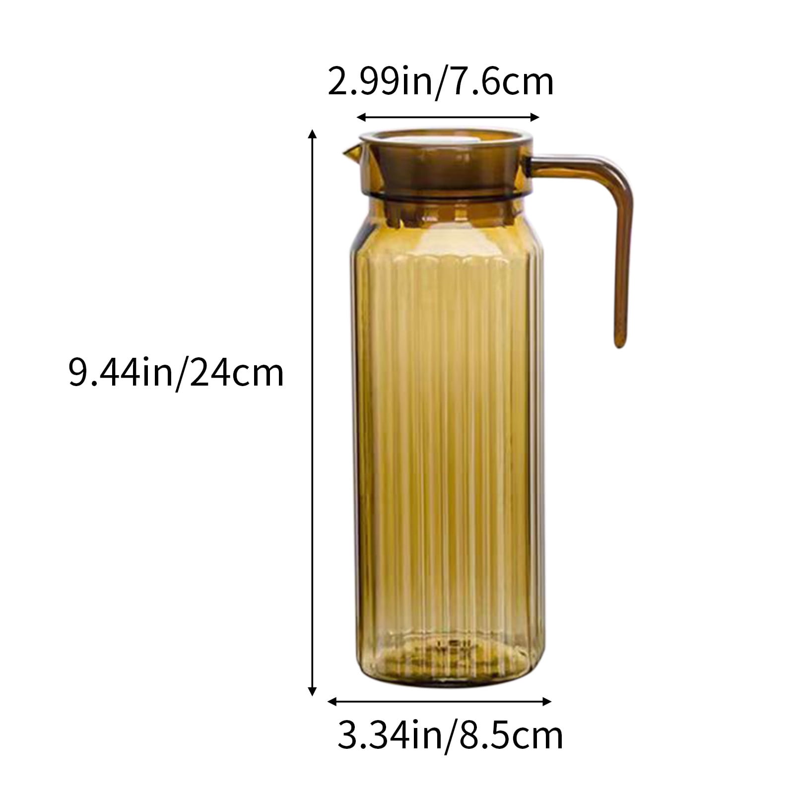 PALIFEUR Water Pitcher with Lid, 2 L Plastic Pitcher for Tea & Juice Water, Hot/Cold Water Jug, Tea Pitcher, Juice Pitcher, 13.5 x 7.2 x 4.7 Inch Z-3-Coffee - Image 3
