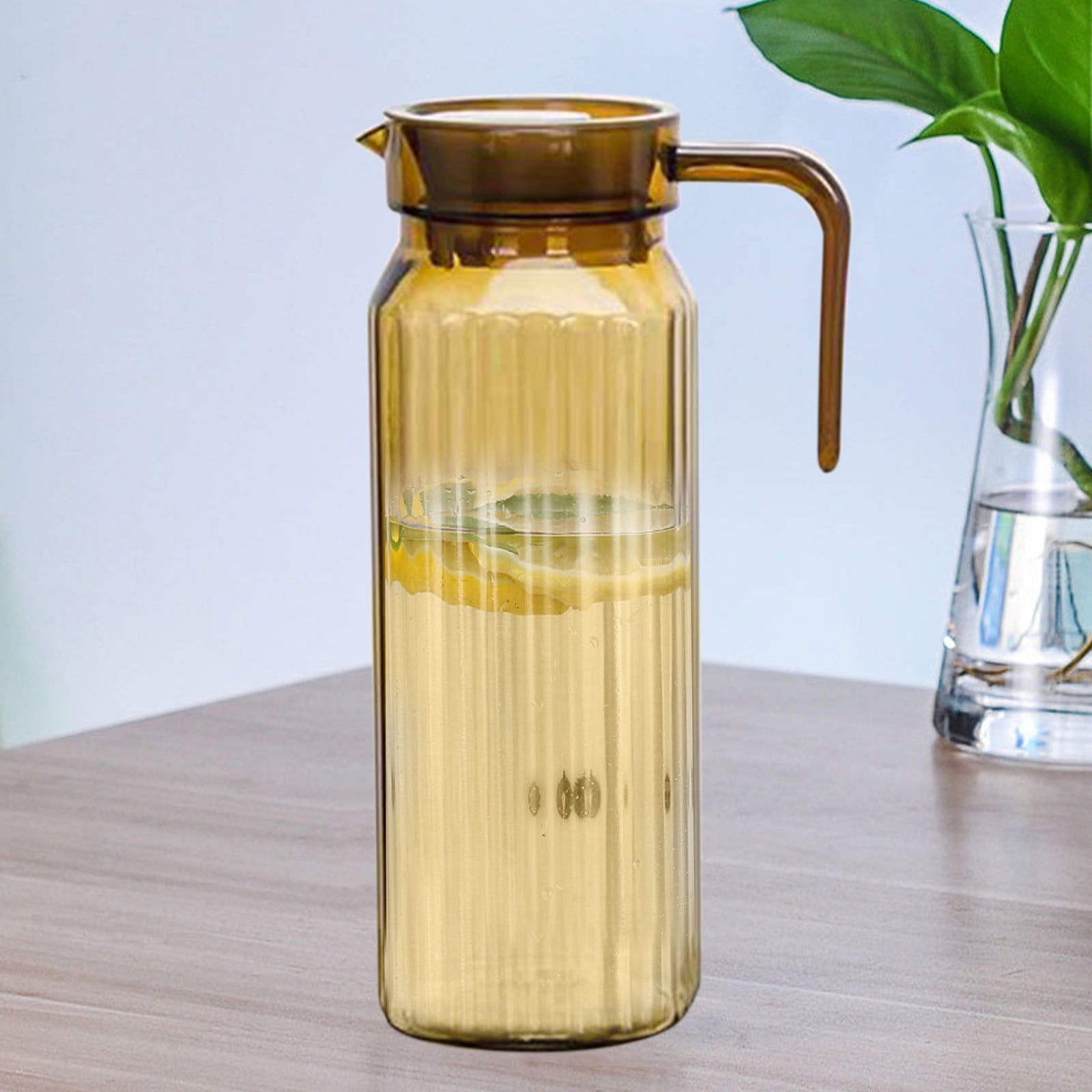 PALIFEUR Water Pitcher with Lid, 2 L Plastic Pitcher for Tea & Juice Water, Hot/Cold Water Jug, Tea Pitcher, Juice Pitcher, 13.5 x 7.2 x 4.7 Inch Z-3-Coffee - Image 6