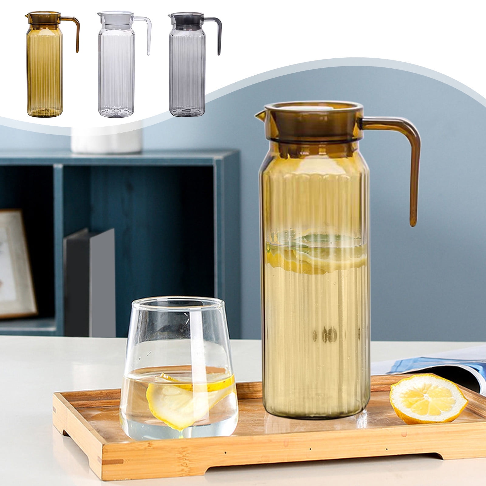 PALIFEUR Water Pitcher with Lid, 2 L Plastic Pitcher for Tea & Juice Water, Hot/Cold Water Jug, Tea Pitcher, Juice Pitcher, 13.5 x 7.2 x 4.7 Inch Z-3-Coffee - Image 7