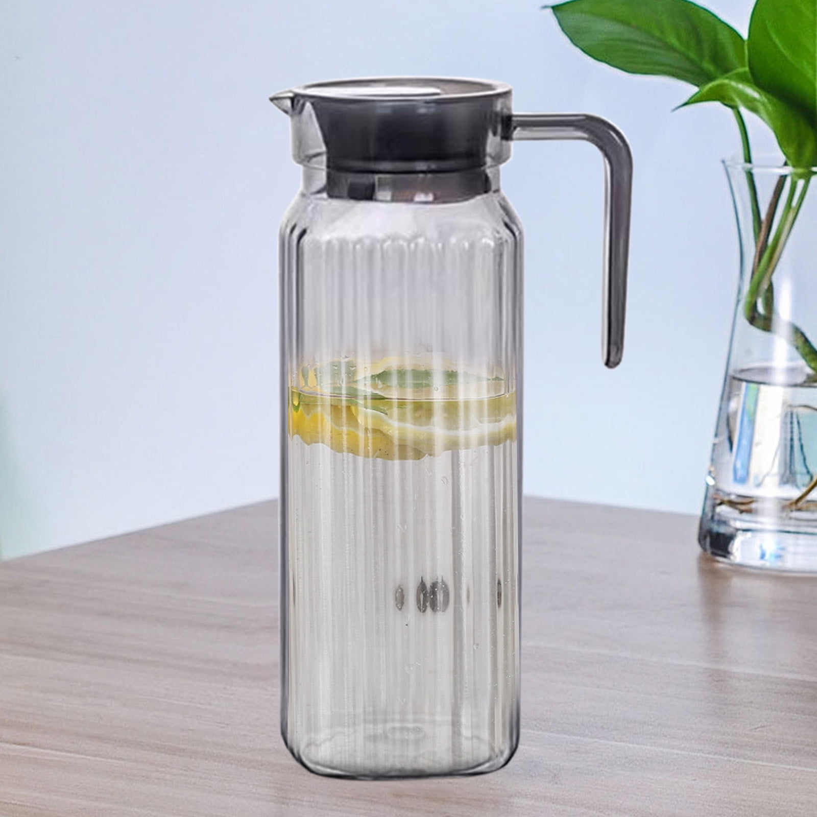 PALIFEUR Water Pitcher with Lid, 2 L Plastic Pitcher for Tea & Juice Water, Hot/Cold Water Jug, Tea Pitcher, Juice Pitcher, 13.5 x 7.2 x 4.7 Inch Z-3-Gray - Image 6