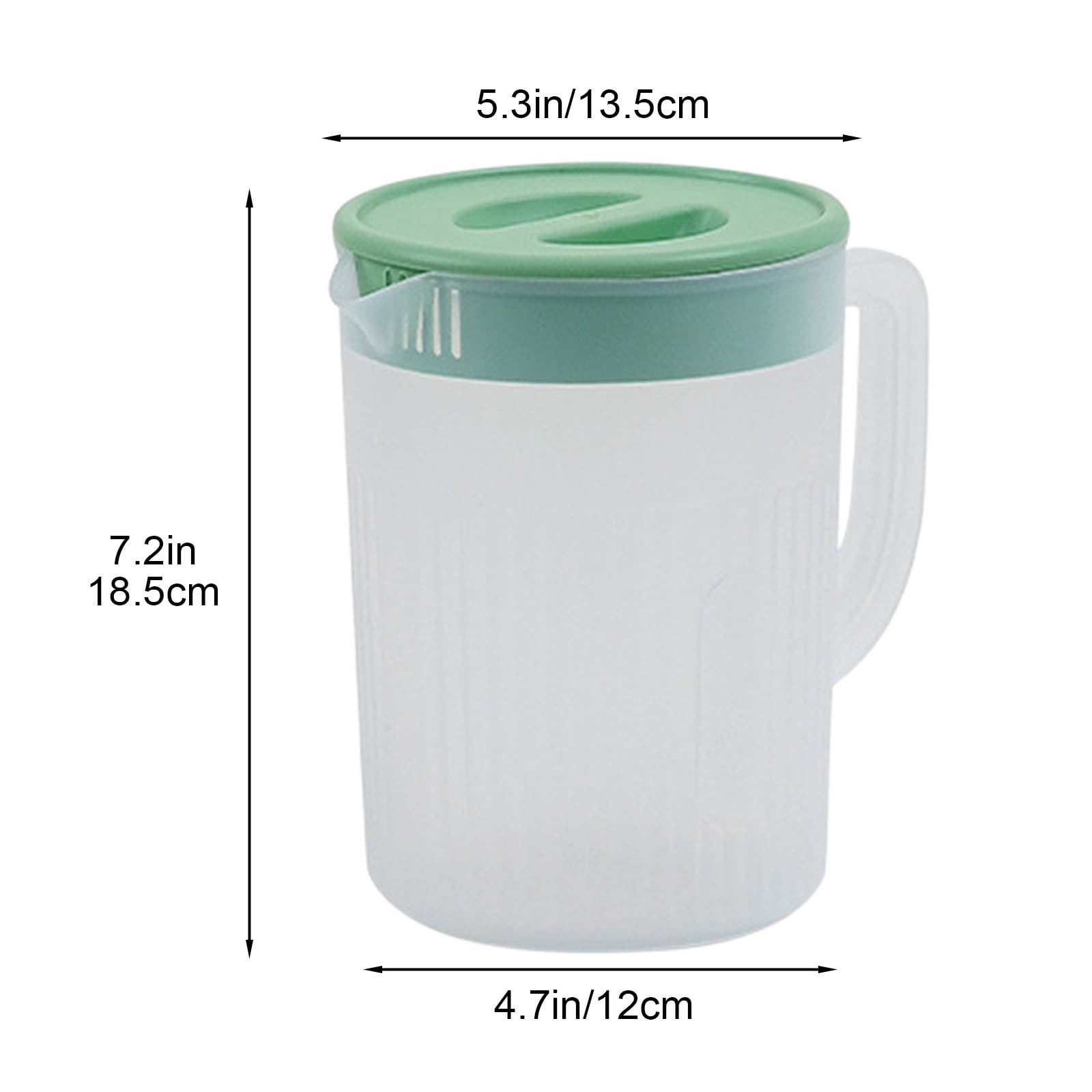 PALIFEUR Water Pitcher with Lid, 2 L Plastic Pitcher for Tea & Juice Water, Hot/Cold Water Jug, Tea Pitcher, Juice Pitcher, 13.5 x 7.2 x 4.7 Inch Z-4-B - Image 3