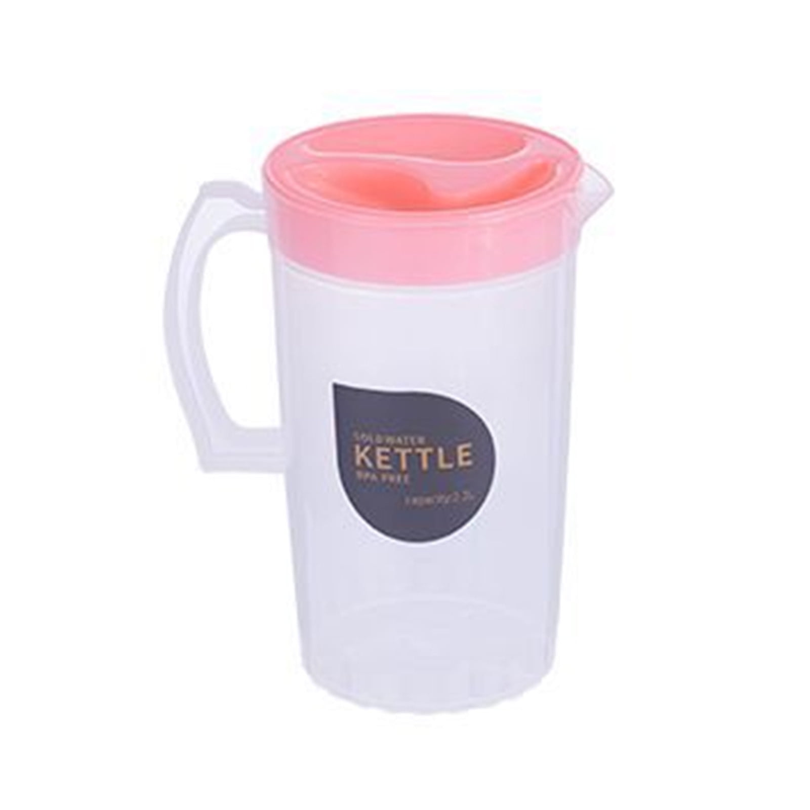 PALIFEUR Water Pitcher with Lid, 2 L Plastic Pitcher for Tea & Juice Water, Hot/Cold Water Jug, Tea Pitcher, Juice Pitcher, 13.5 x 7.2 x 4.7 Inch Z-5-Pink - Image 2