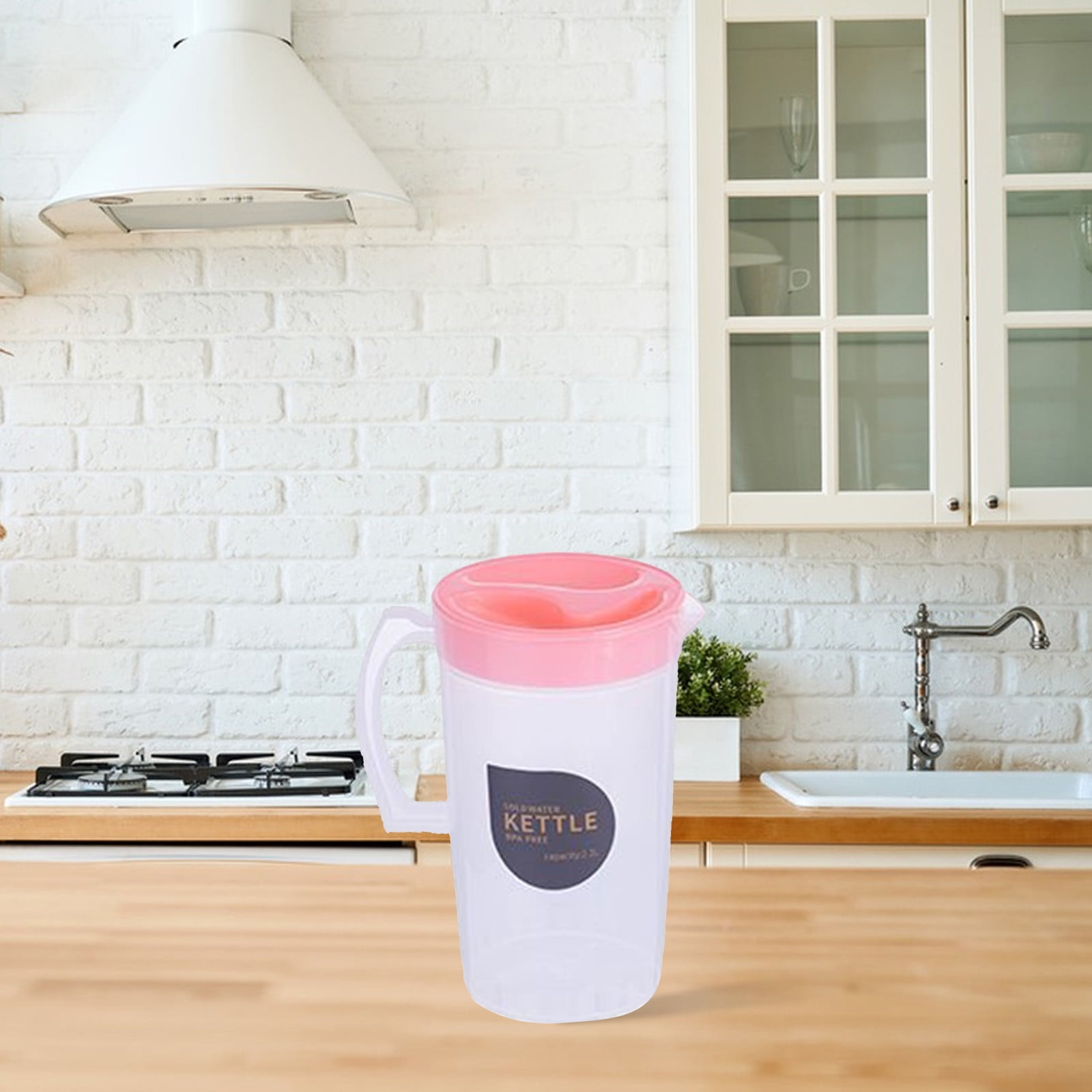 PALIFEUR Water Pitcher with Lid, 2 L Plastic Pitcher for Tea & Juice Water, Hot/Cold Water Jug, Tea Pitcher, Juice Pitcher, 13.5 x 7.2 x 4.7 Inch Z-5-Pink - Image 5