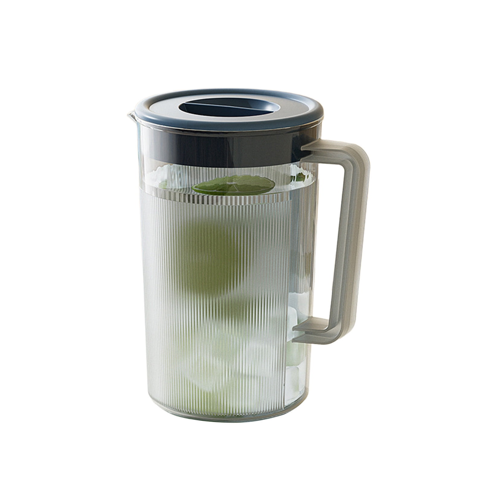 PALIFEUR Water Pitcher with Lid, 2 L Plastic Pitcher for Tea & Juice Water, Hot/Cold Water Jug, Tea Pitcher, Juice Pitcher, 13.5 x 7.2 x 4.7 Inch Z-7-Blue - Image 2