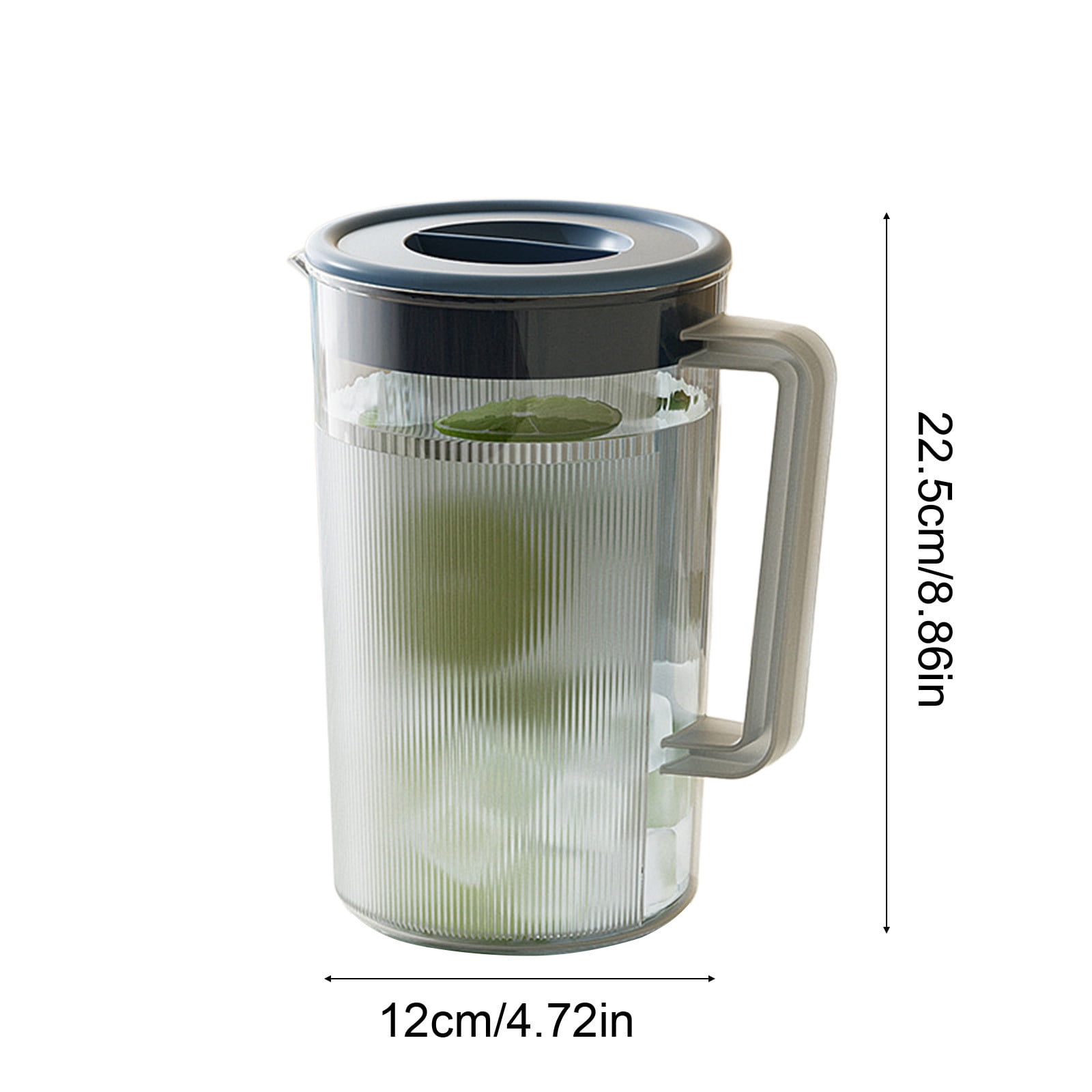 PALIFEUR Water Pitcher with Lid, 2 L Plastic Pitcher for Tea & Juice Water, Hot/Cold Water Jug, Tea Pitcher, Juice Pitcher, 13.5 x 7.2 x 4.7 Inch Z-7-Blue - Image 3