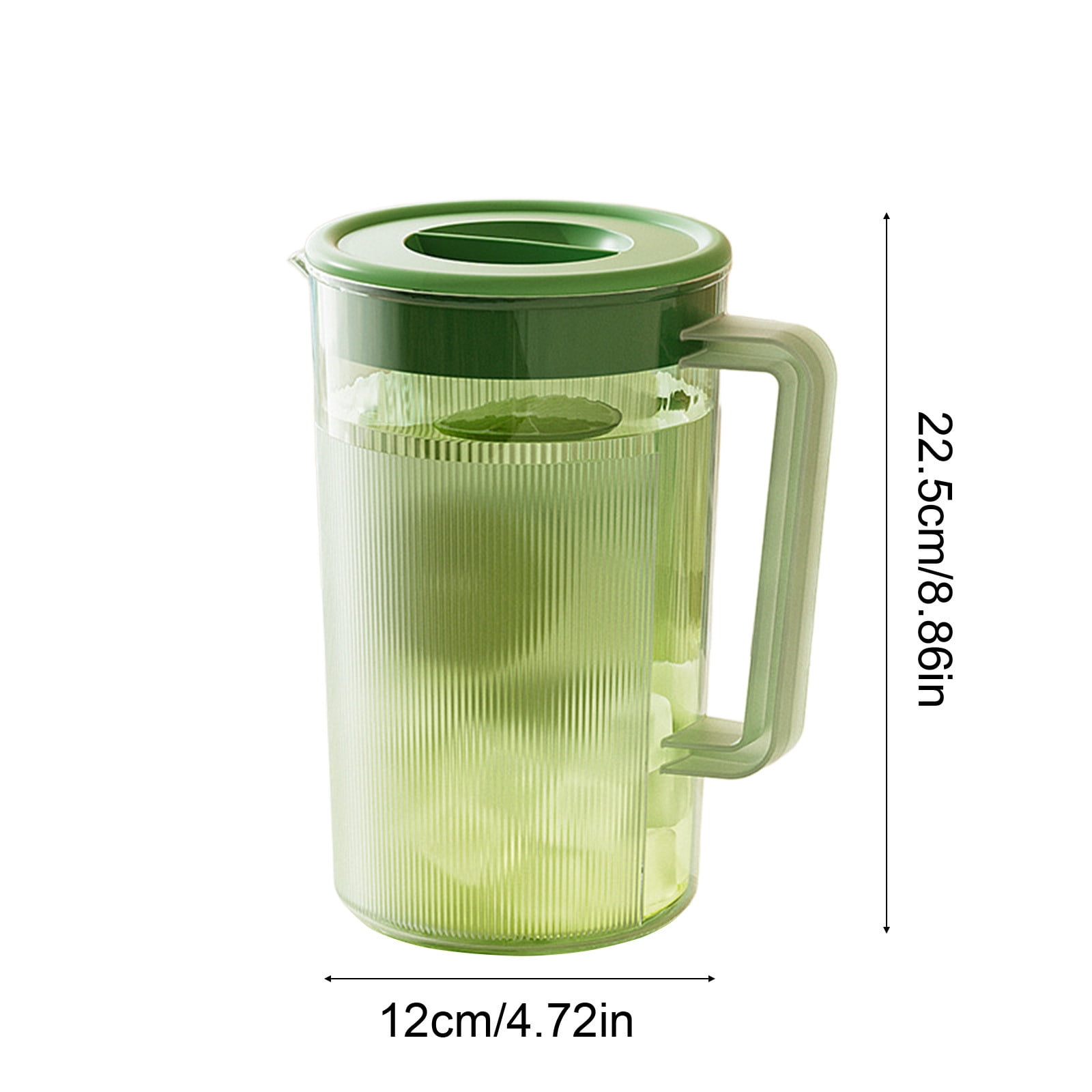 PALIFEUR Water Pitcher with Lid, 2 L Plastic Pitcher for Tea & Juice Water, Hot/Cold Water Jug, Tea Pitcher, Juice Pitcher, 13.5 x 7.2 x 4.7 Inch Z-7-Green - Image 3