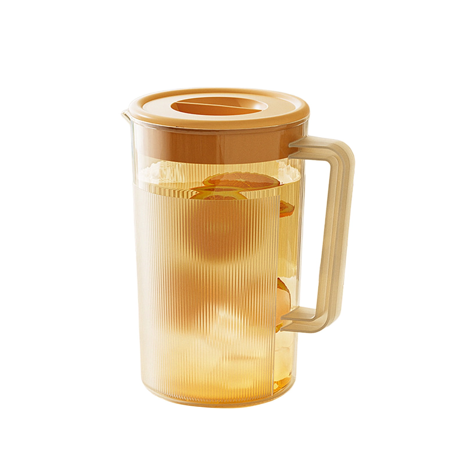 PALIFEUR Water Pitcher with Lid, 2 L Plastic Pitcher for Tea & Juice Water, Hot/Cold Water Jug, Tea Pitcher, Juice Pitcher, 13.5 x 7.2 x 4.7 Inch Z-7-Orange - Image 2