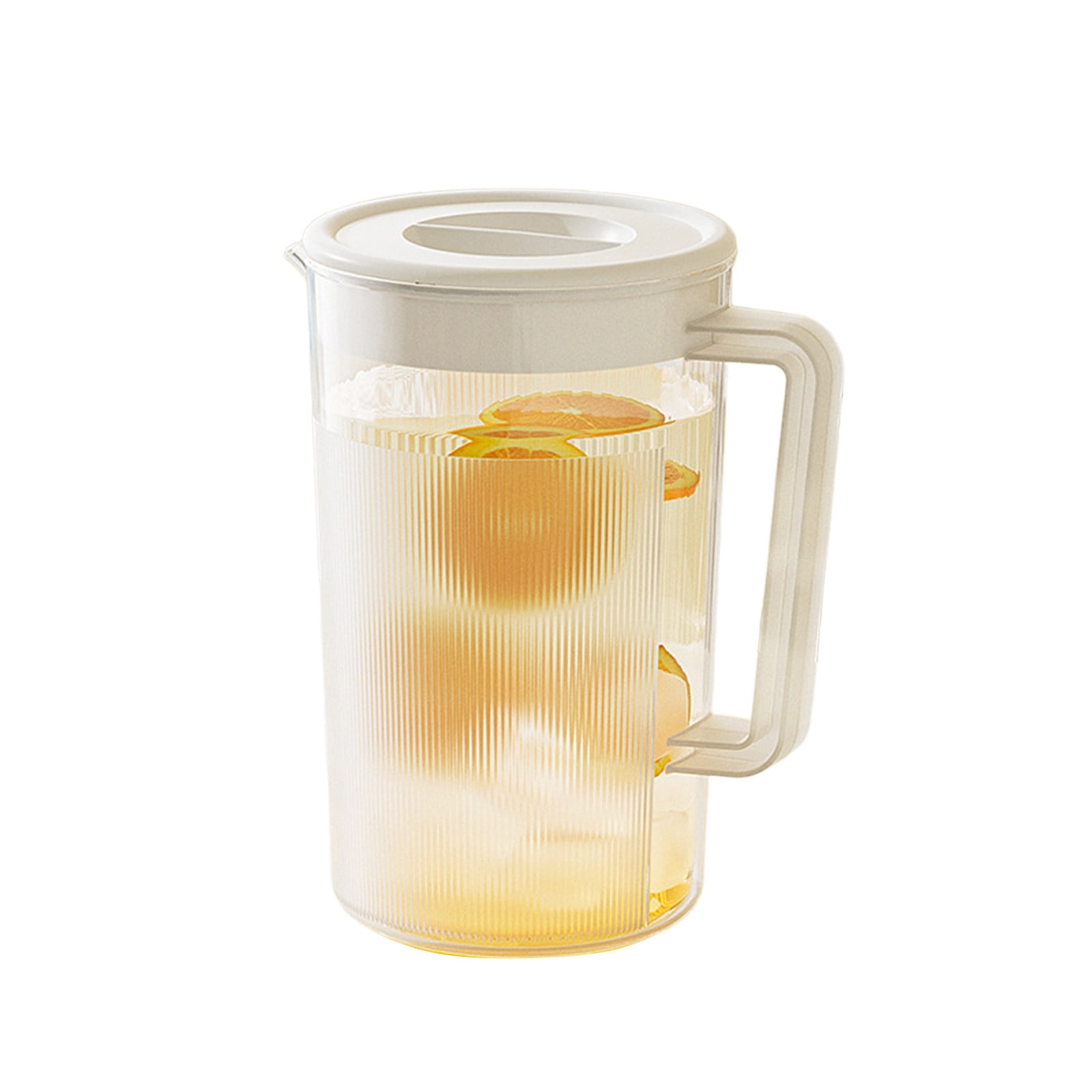 PALIFEUR Water Pitcher with Lid, 2 L Plastic Pitcher for Tea & Juice Water, Hot/Cold Water Jug, Tea Pitcher, Juice Pitcher, 13.5 x 7.2 x 4.7 Inch Z-7-White - Image 2